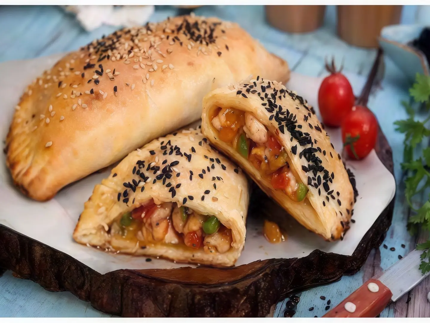 فطيرة كباب دجاج
