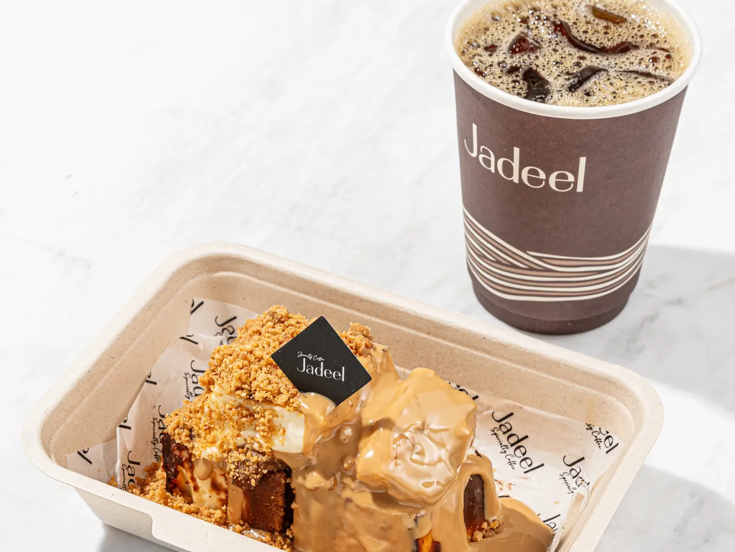 Messy Chesecake With Hot Coffee Day