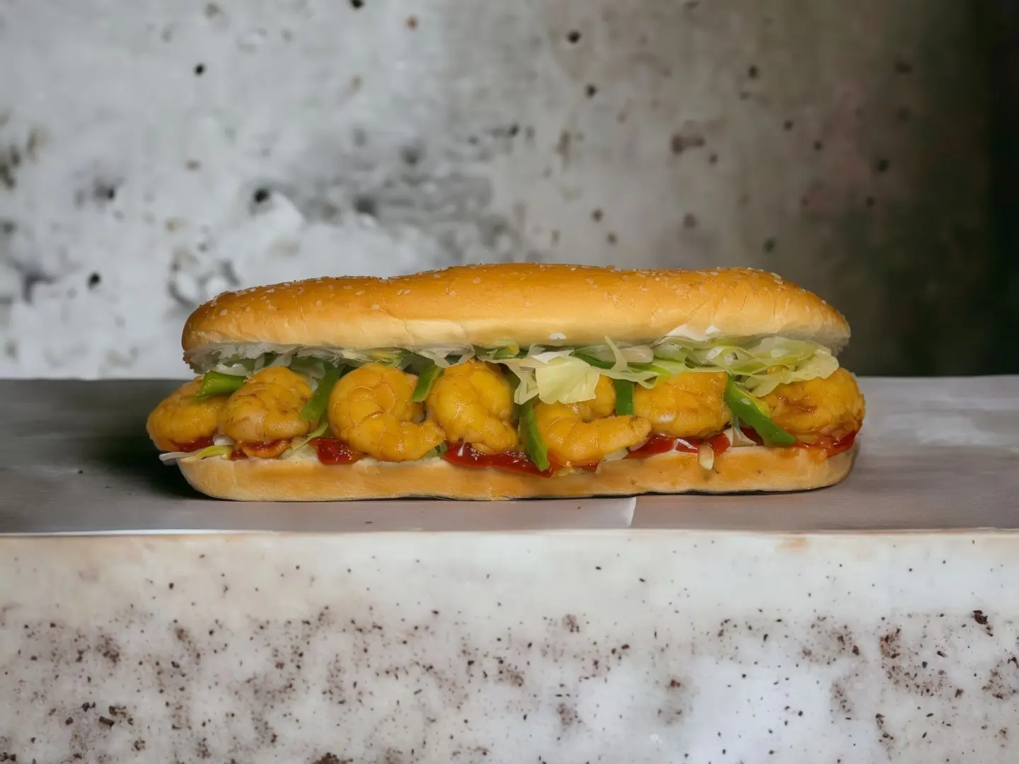 Crispy Shrimp Sandwich Spicy