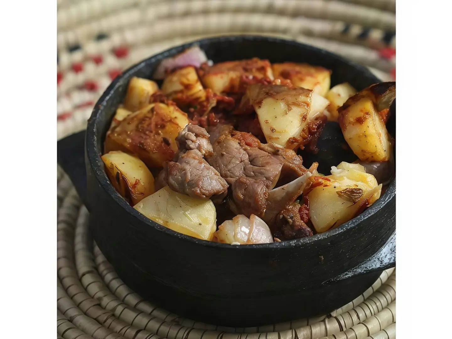 مغش لحم مع الأرز