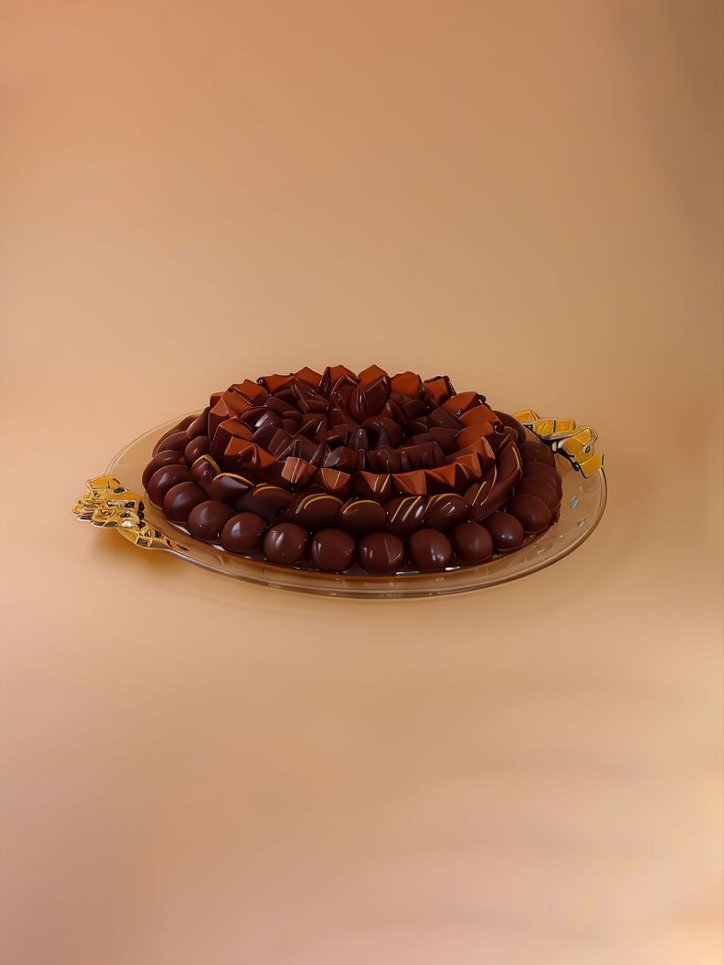 صحن شوكولا مكشوف