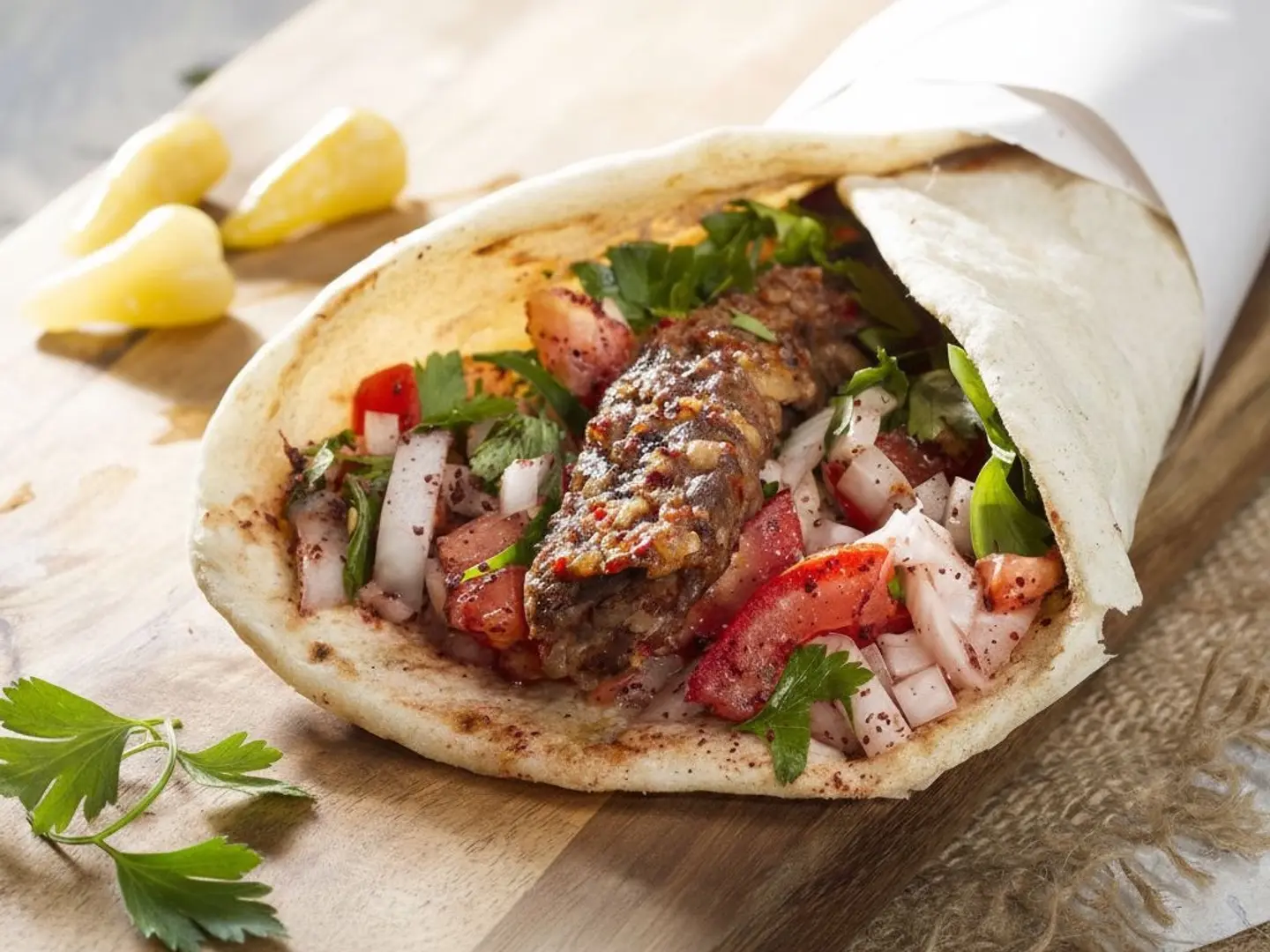 Lamb Kebab Skewer Roll