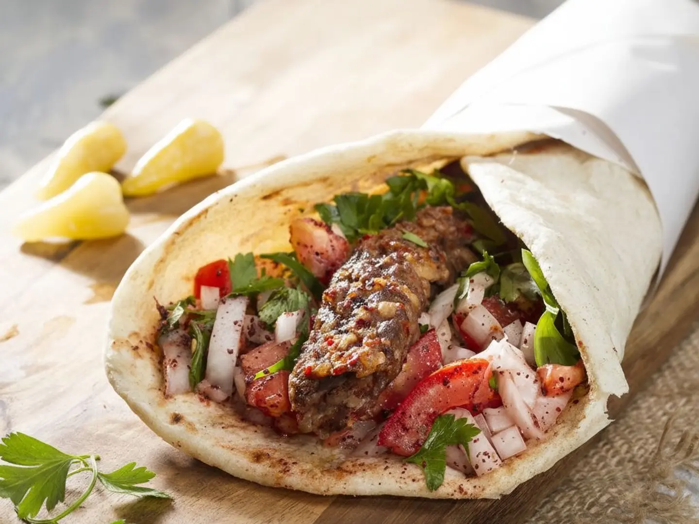 Chicken Kebab Skewer Wrap