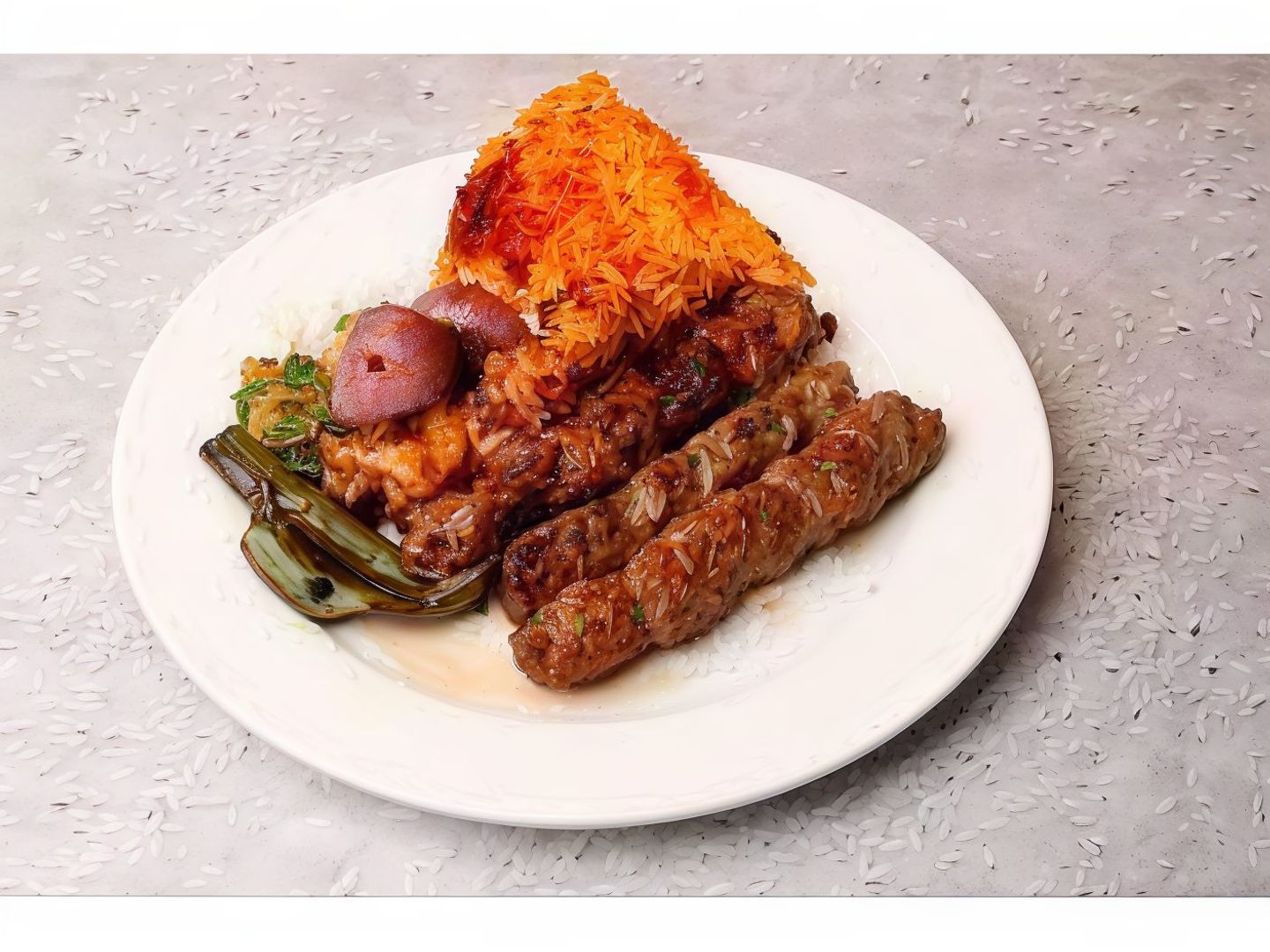 مبشور مع الأرز