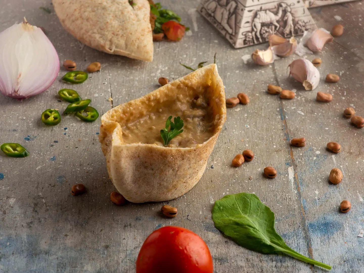 Fava Bean And Sausage Sandwich