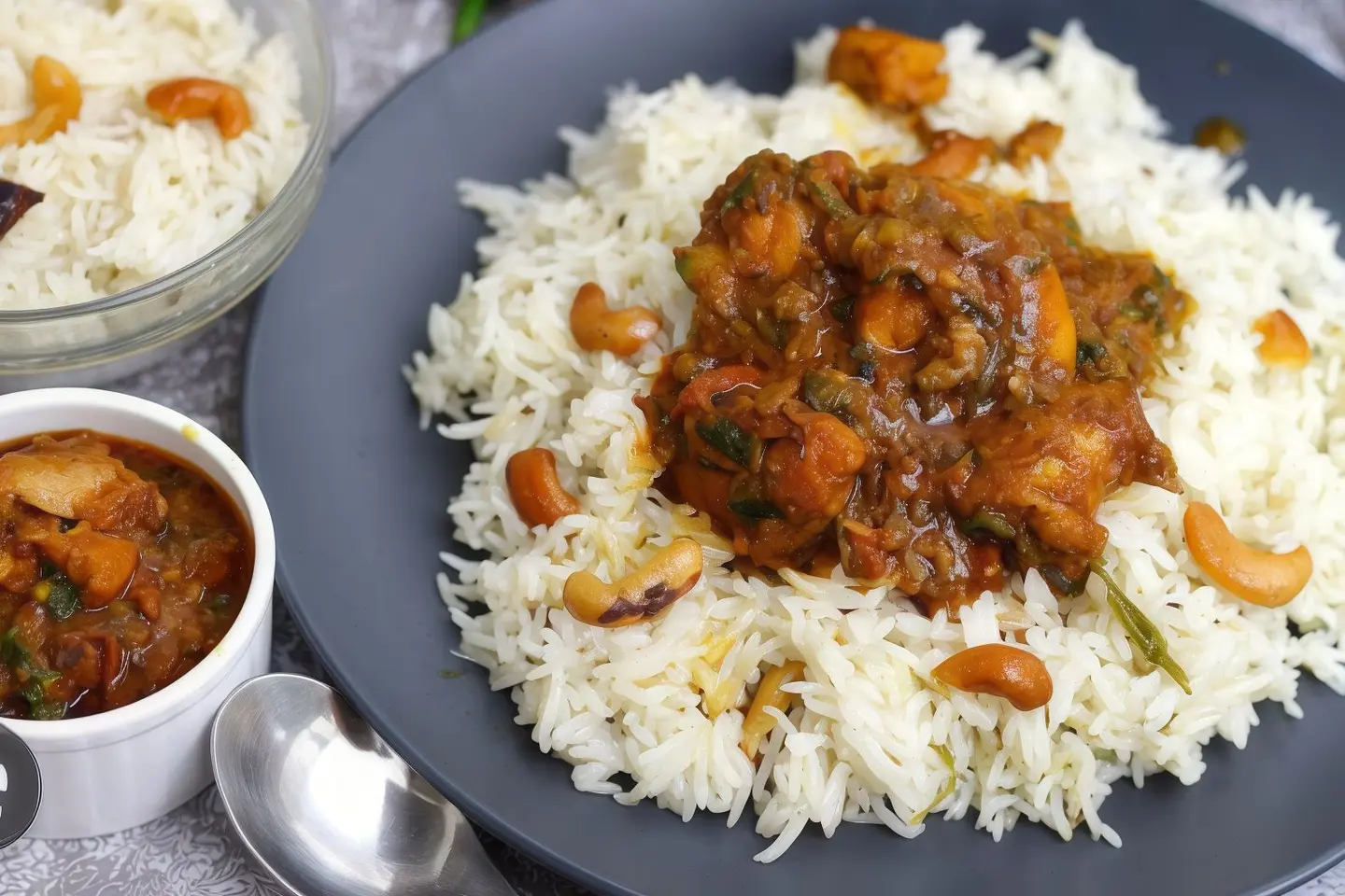 Ghee Rice With Mutton Gravy