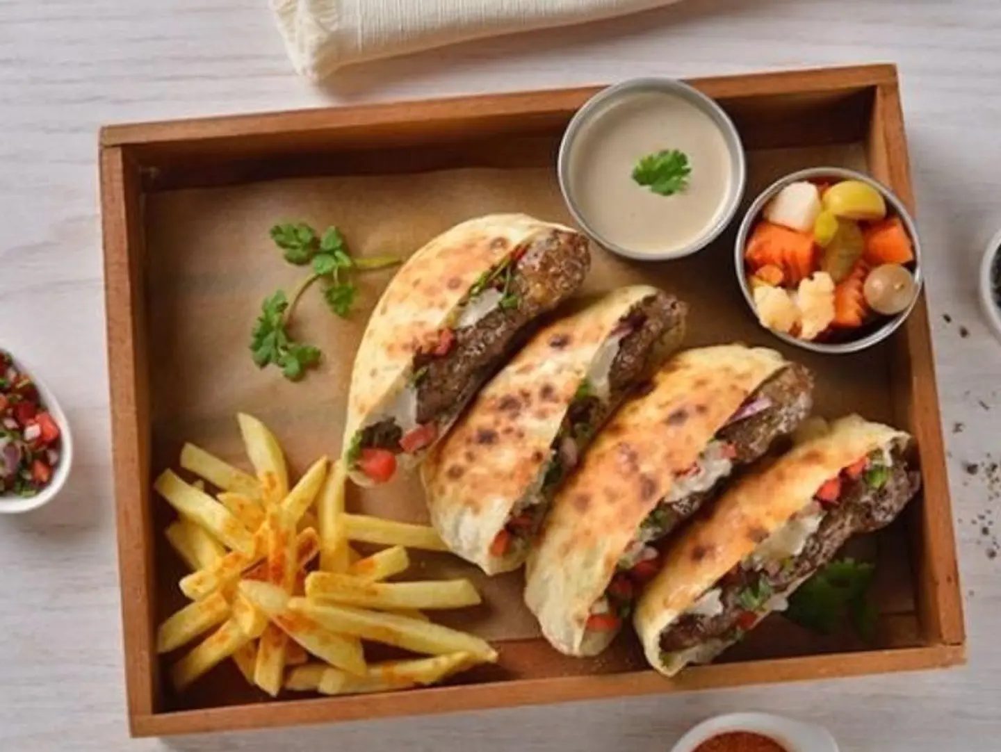Grilled Kofta With Egyptian Bread