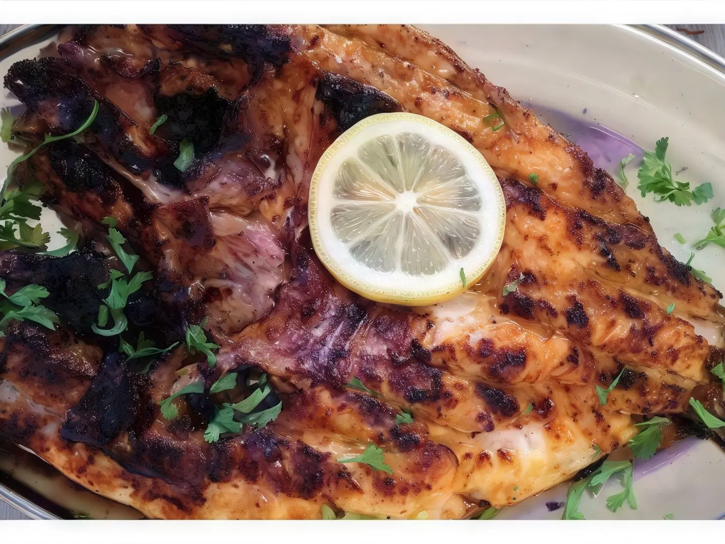 Grilled With Oil And Lemon