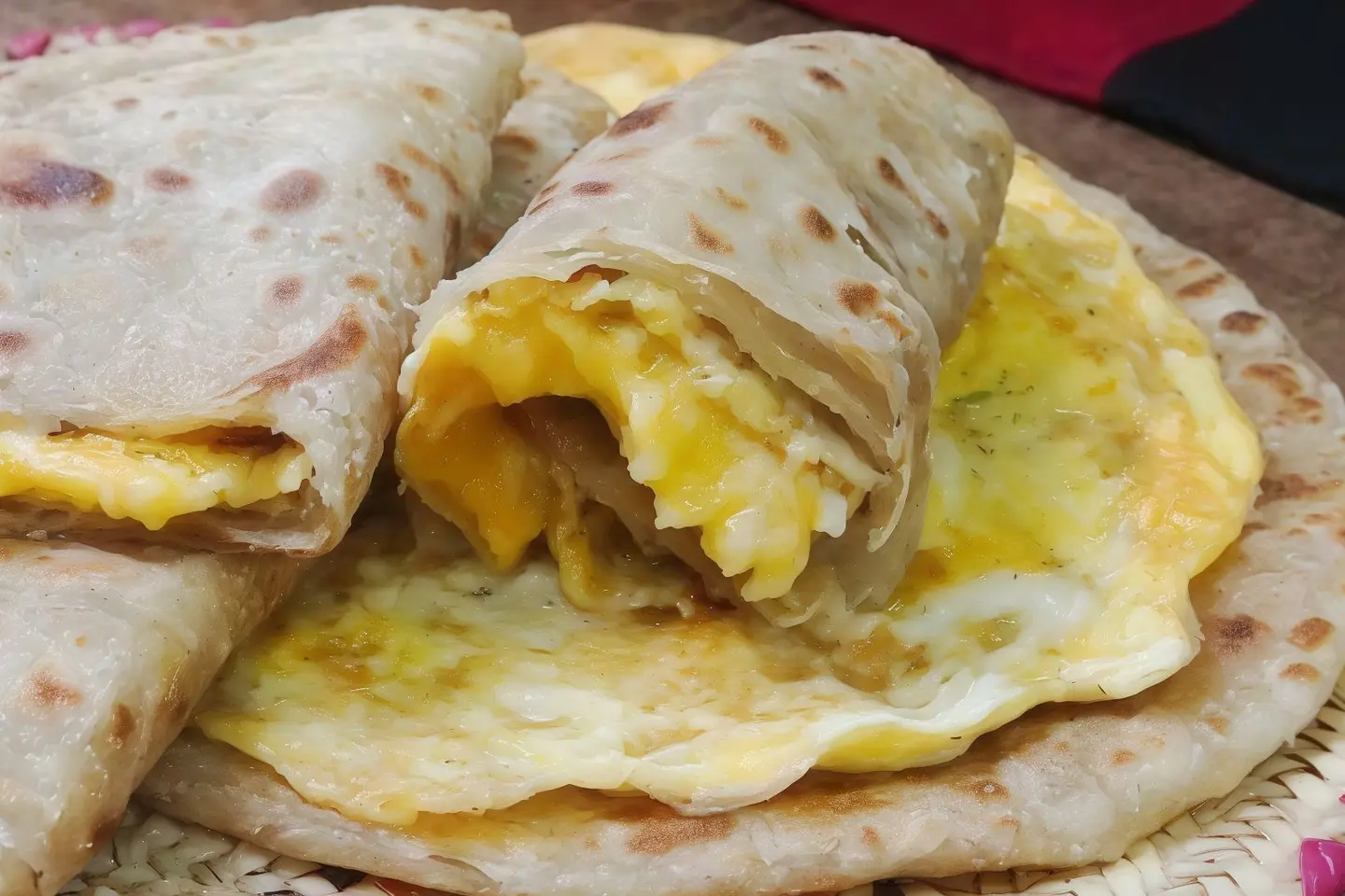 Saj Bread With Eggs