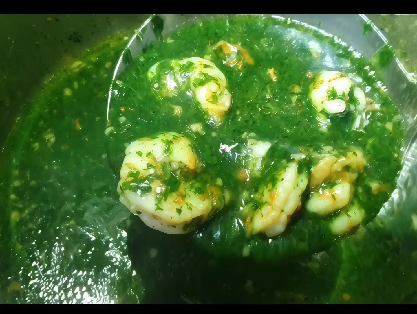 Molokhia Casserole With Shrimp