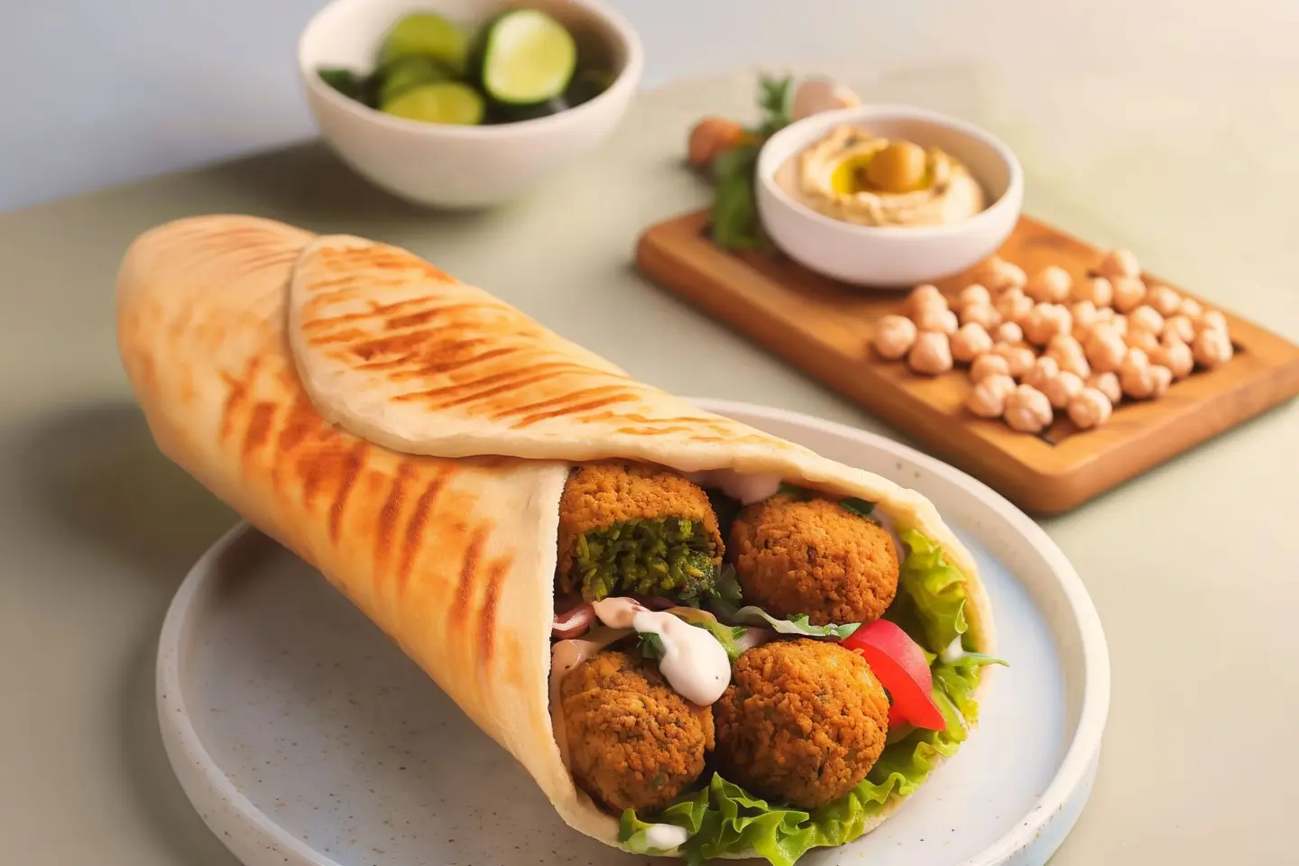 Falafel Sandwich With Hummus