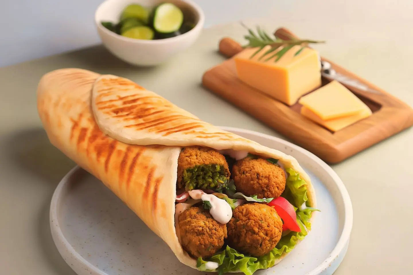 Falafel Sandwich With Cheese