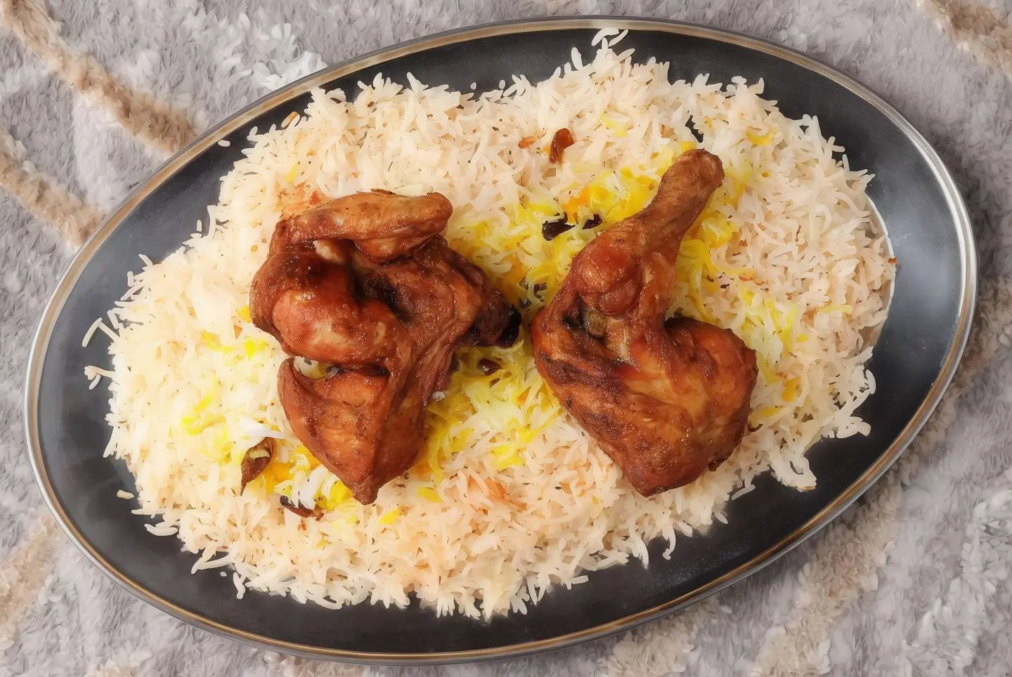 Half A Chicken Of Marinated Without Rice