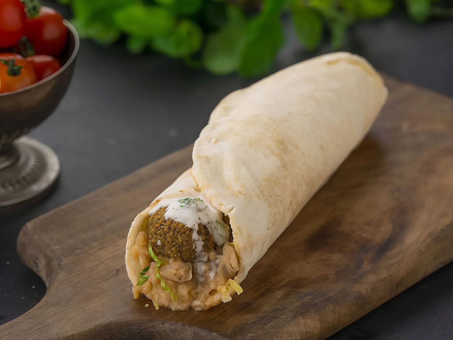 Falafel With Cheese And Hummus