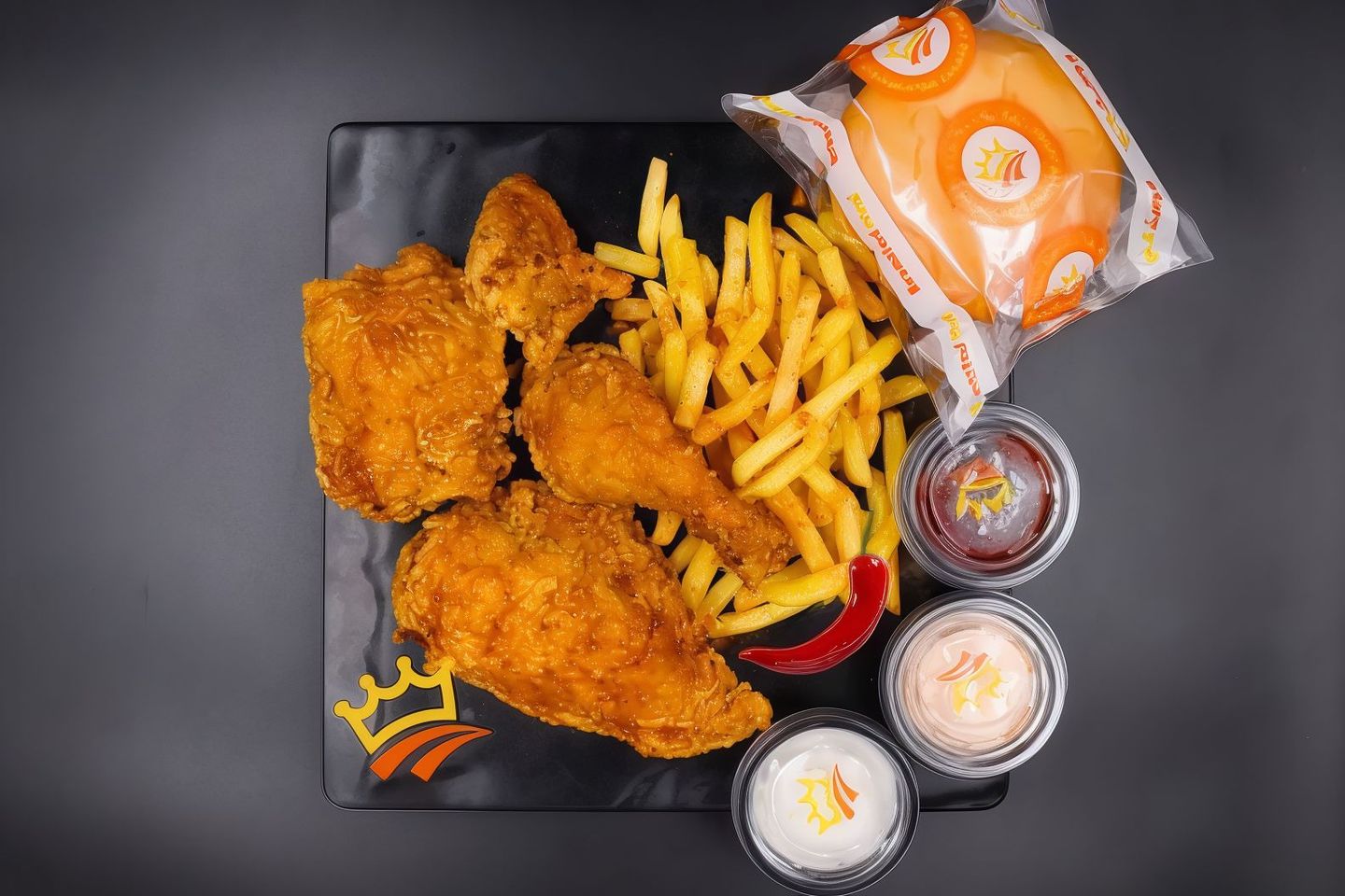 4 Pieces Broasted King Meal   Spicy