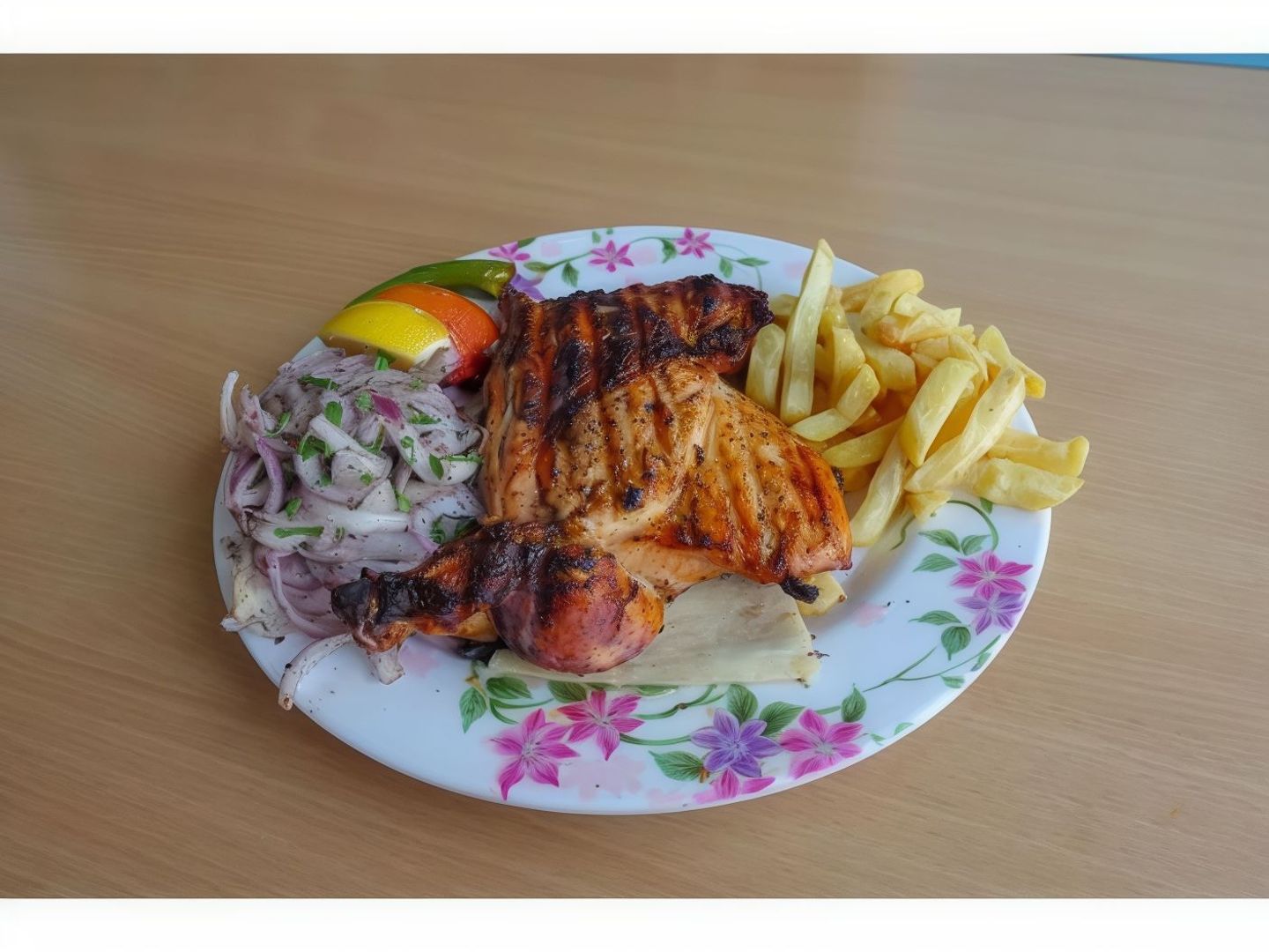 Plain Half A Chicken On Charcoal