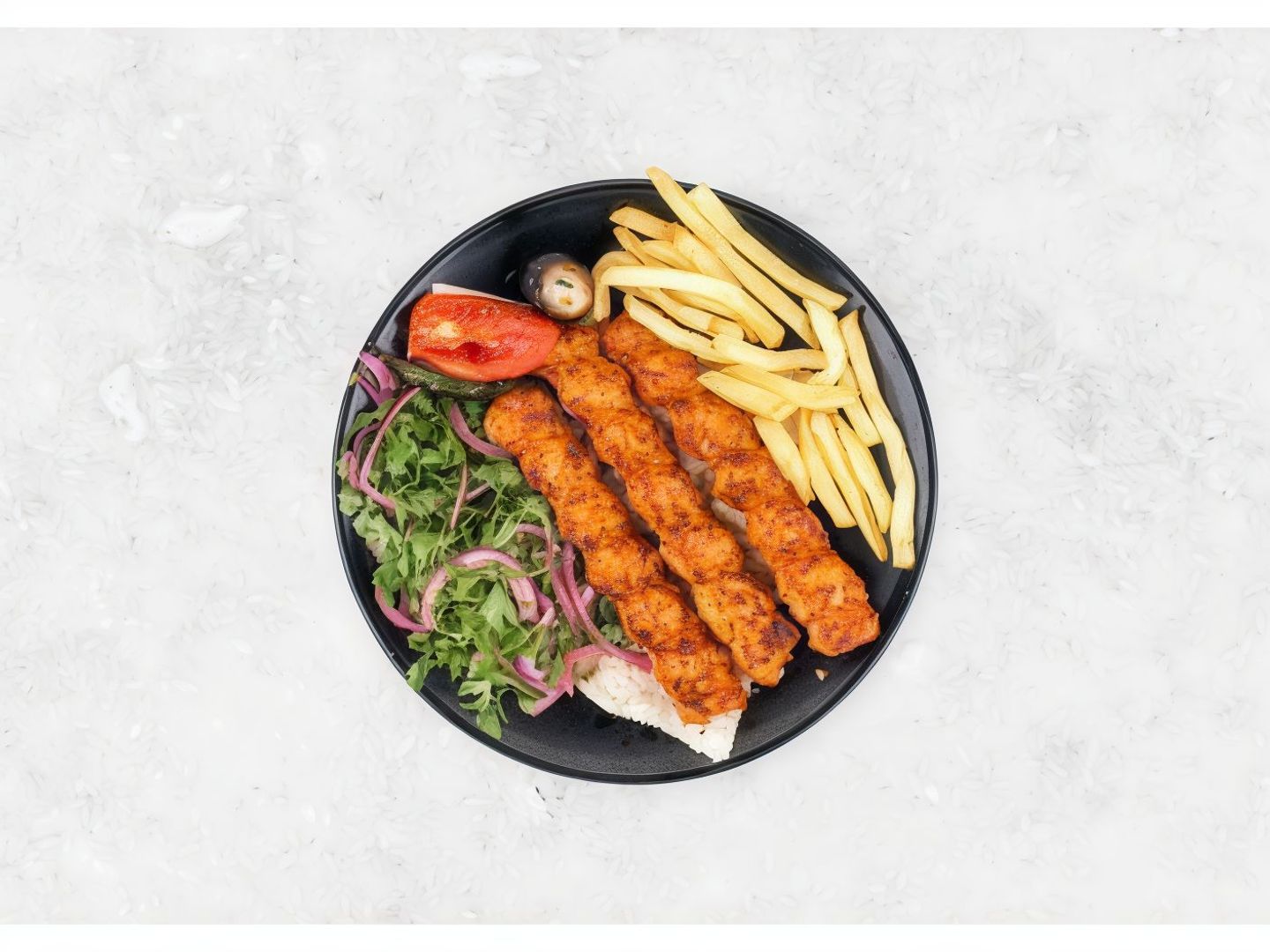 Chicken Kebab With Rice