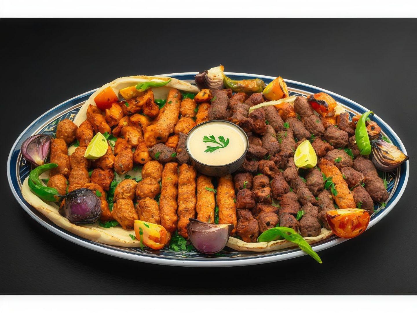 صحن مشاوي كبير