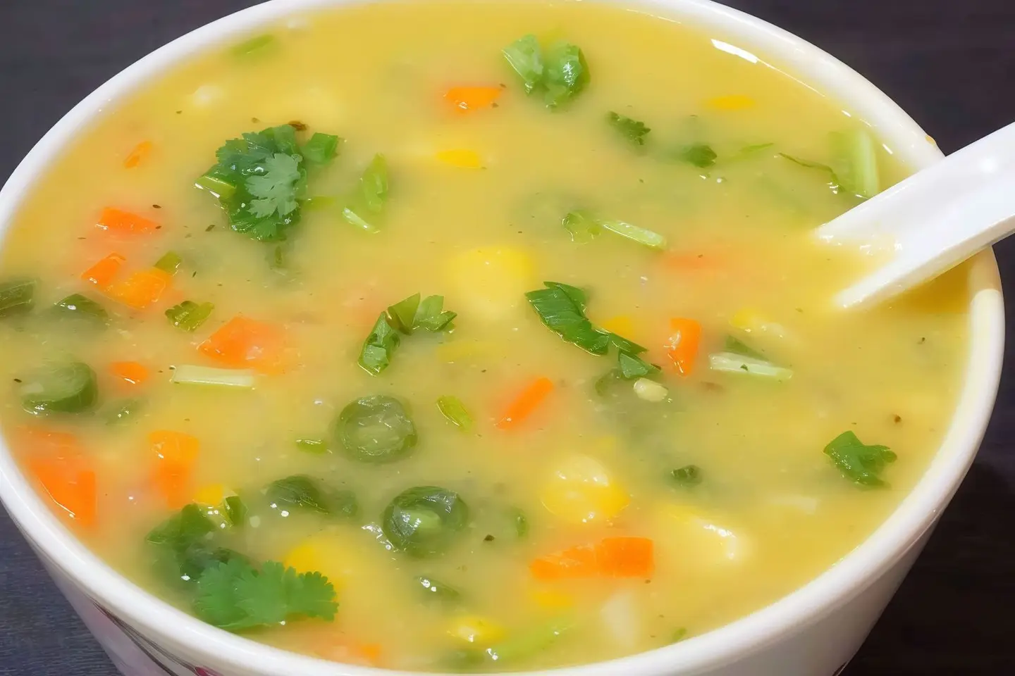 شوربة الخضار والذرة