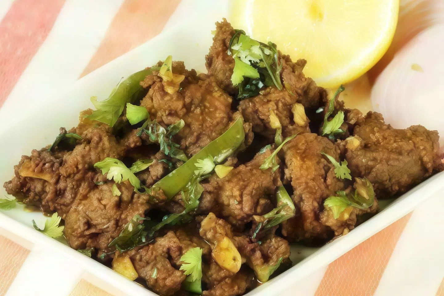 لحم ضأن مقلي