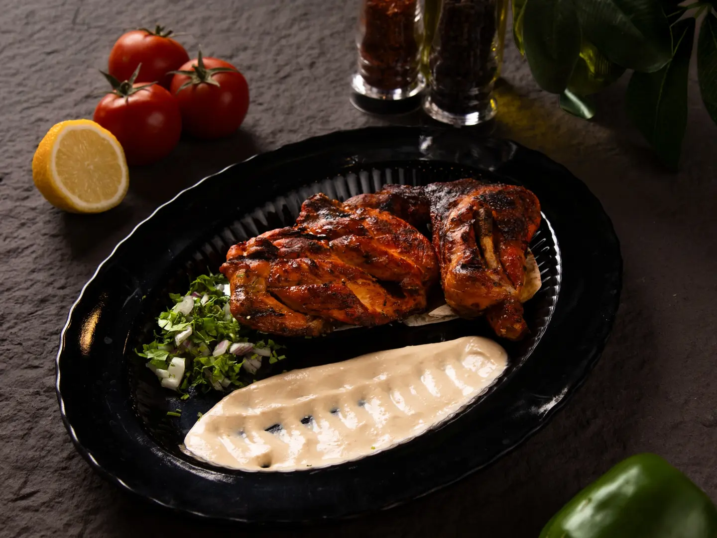Half Charcoal Chicken Without Rice