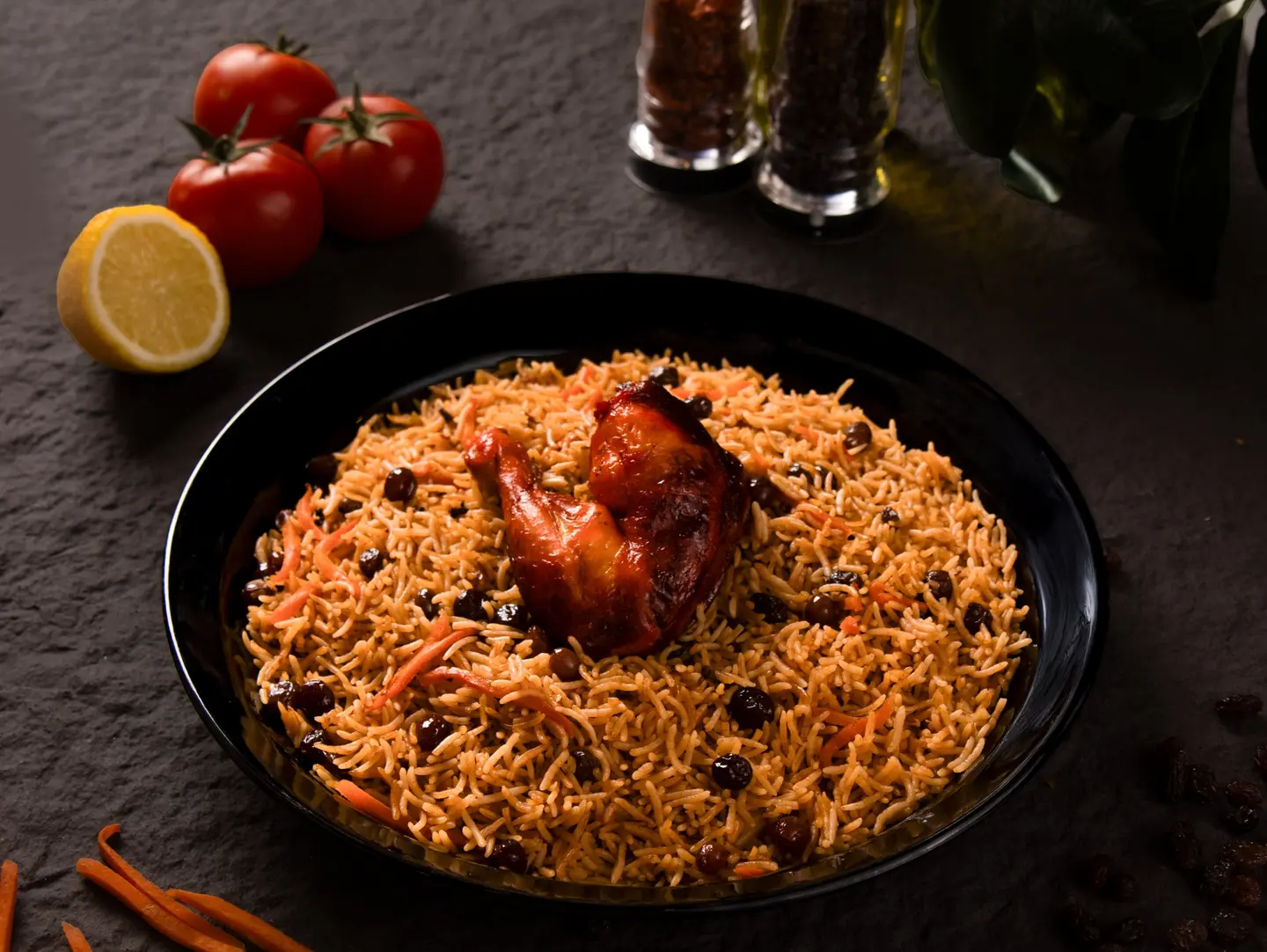 A Quarter Grilled Chicken Breast With Rice