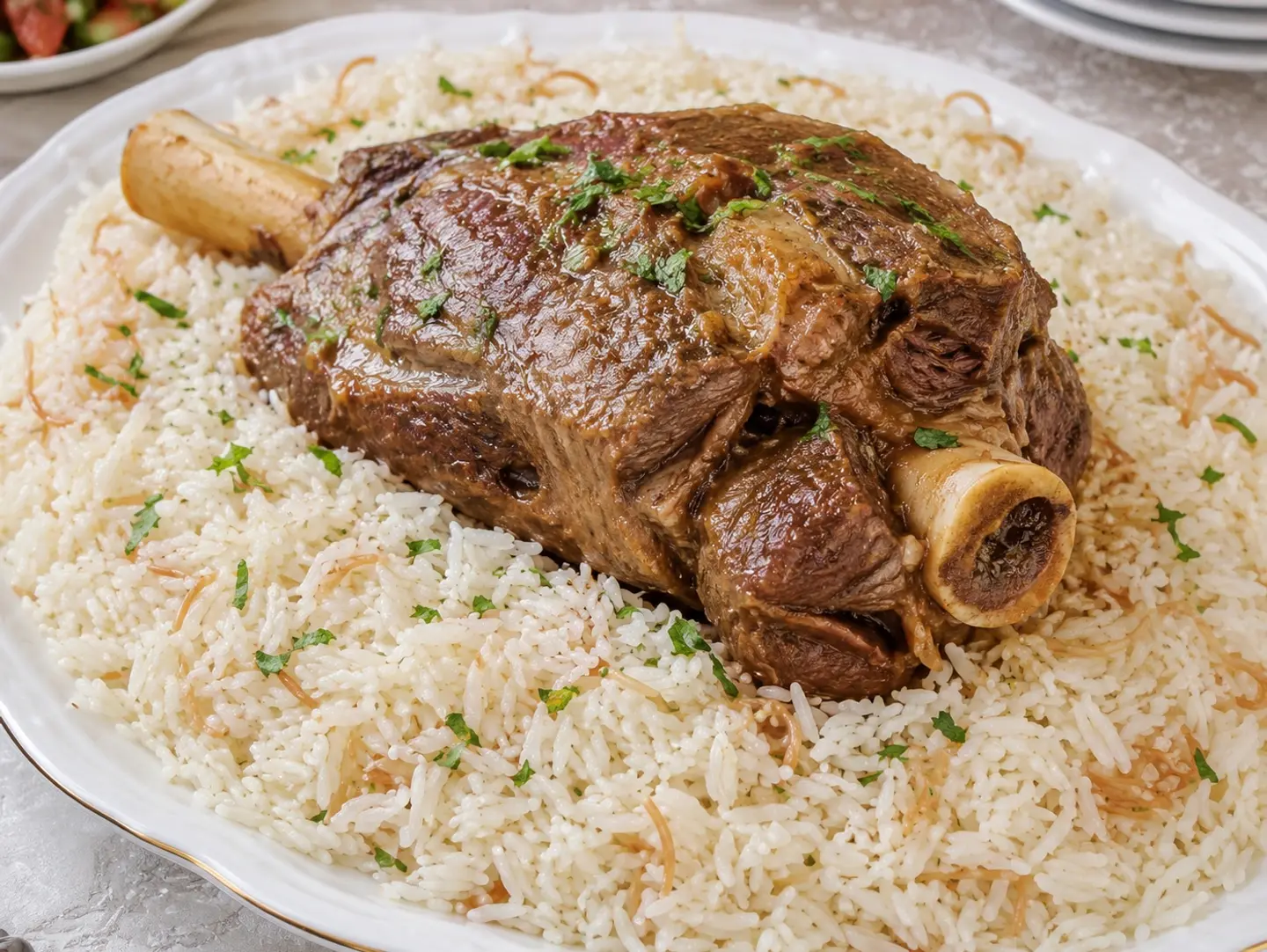 Meat Bananas (Azayem Rice   Green Salad   Cola)