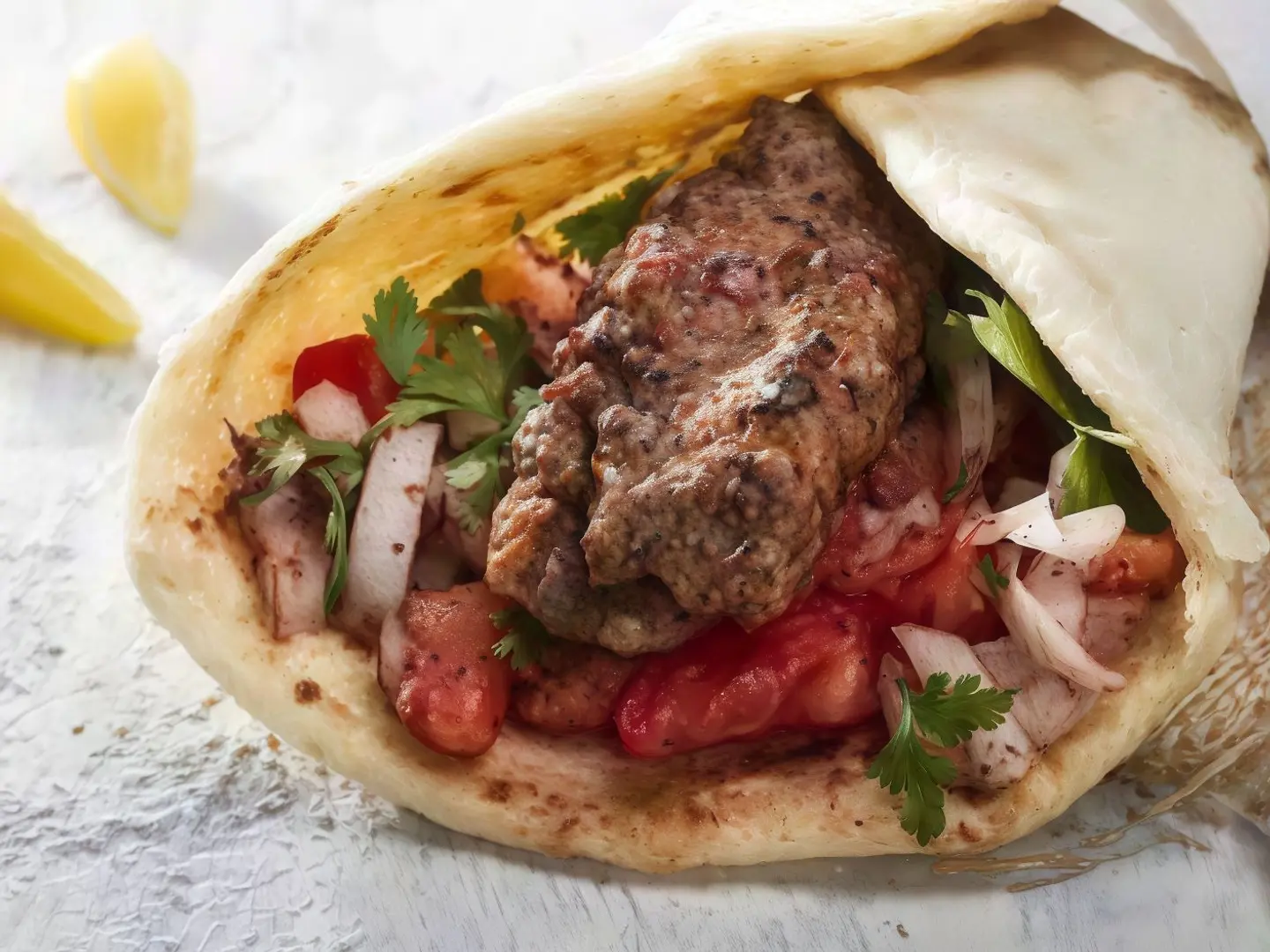 سندوتش كفته لحم