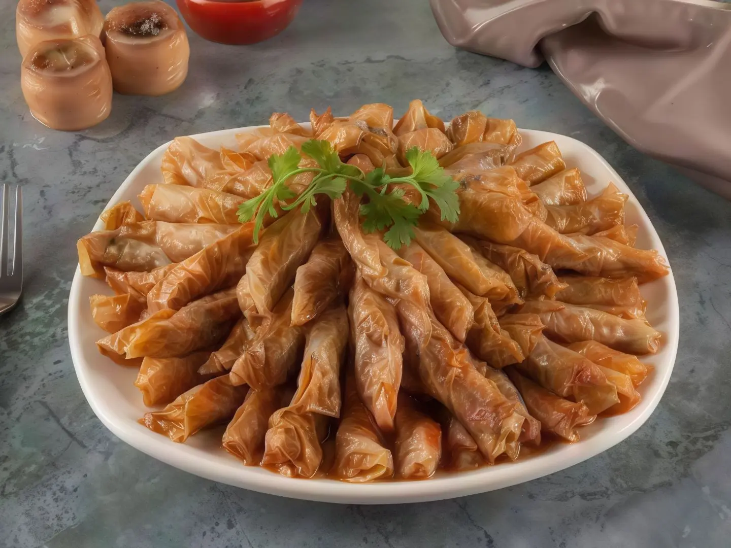 محشي كرنب وسط