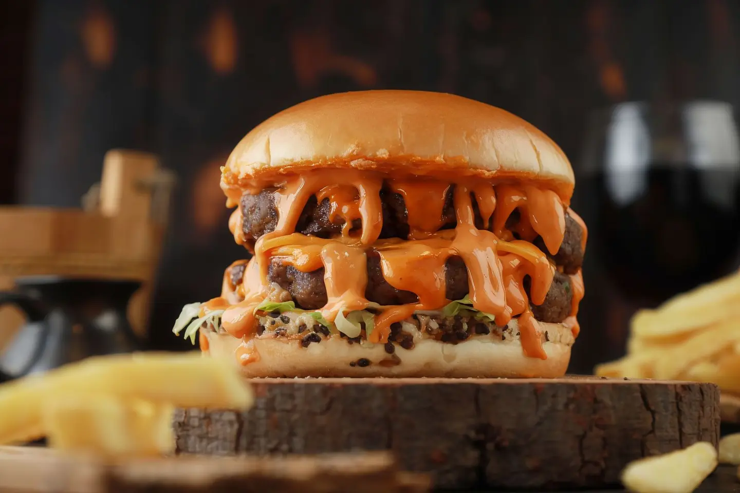 برجر لحم بقري دوبل ديكر