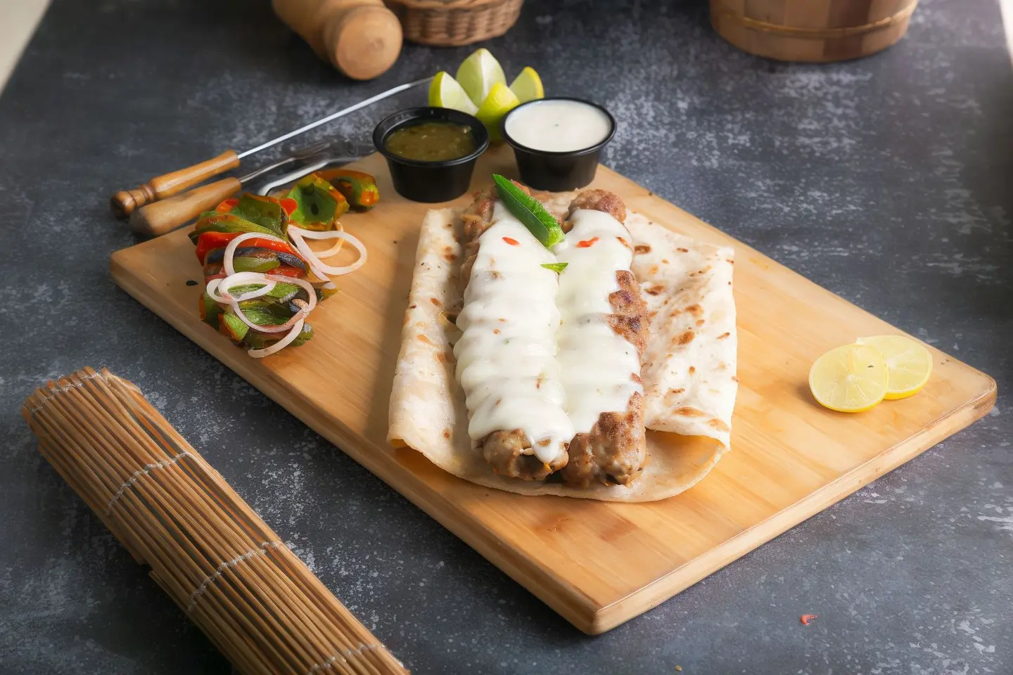 کباب دجاج بالجبن