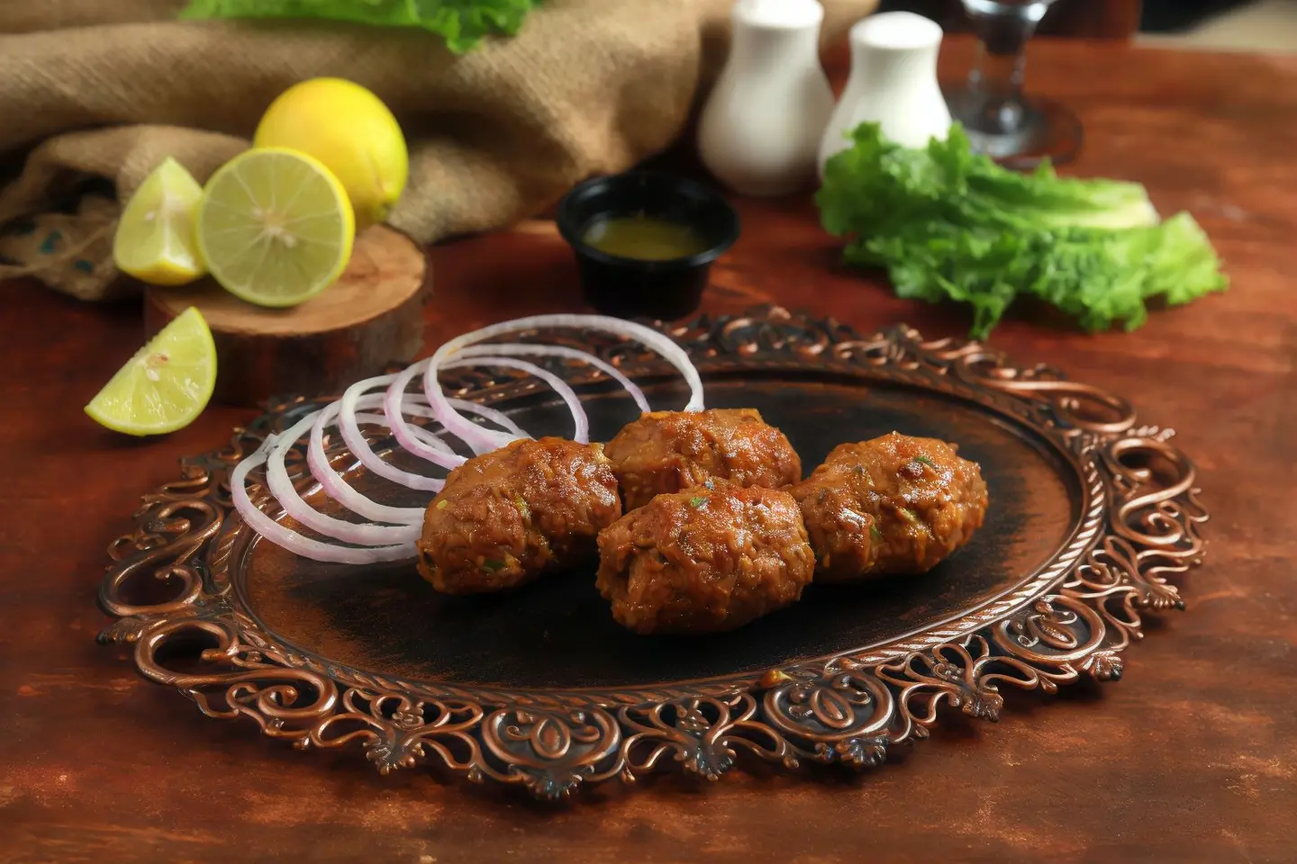 کباب لحم البقر دائرية