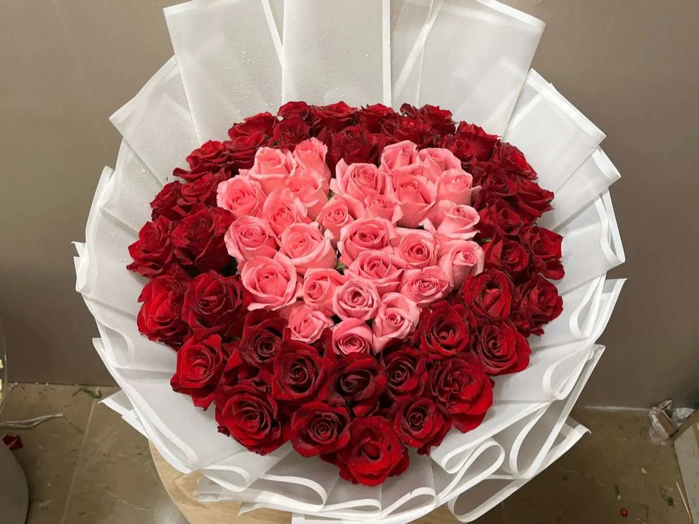 Heart Shaped Bouquet Arrangement