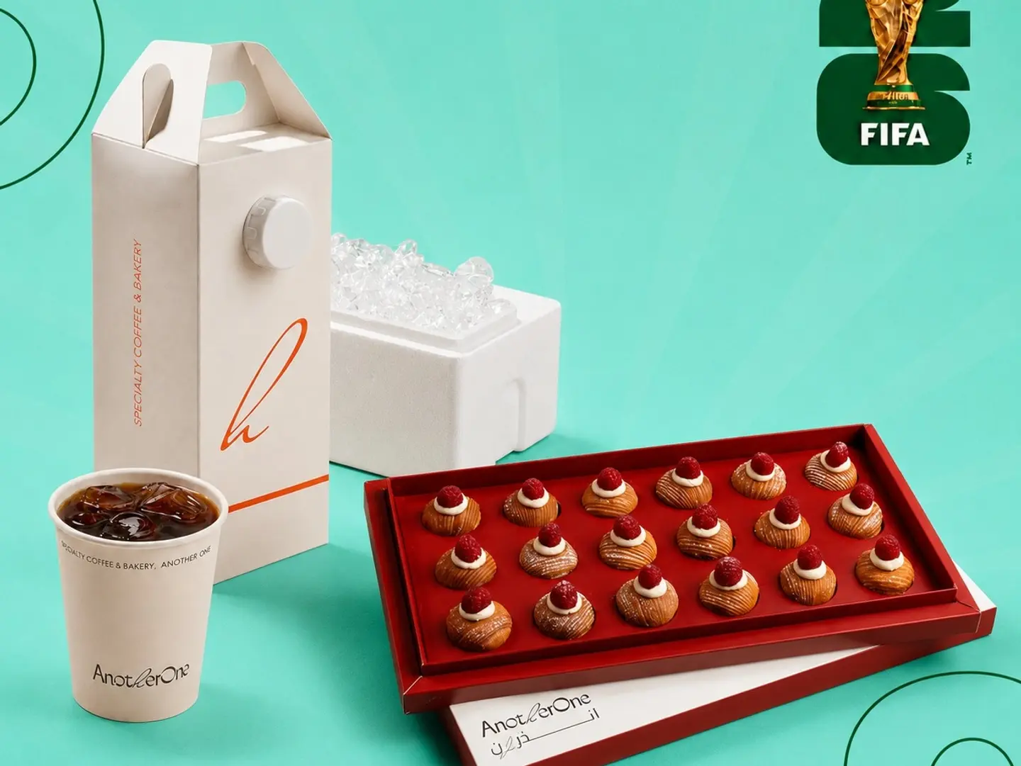 Mini Raspberry Danish Box With Coffee Of The Day (World Cups Offer)