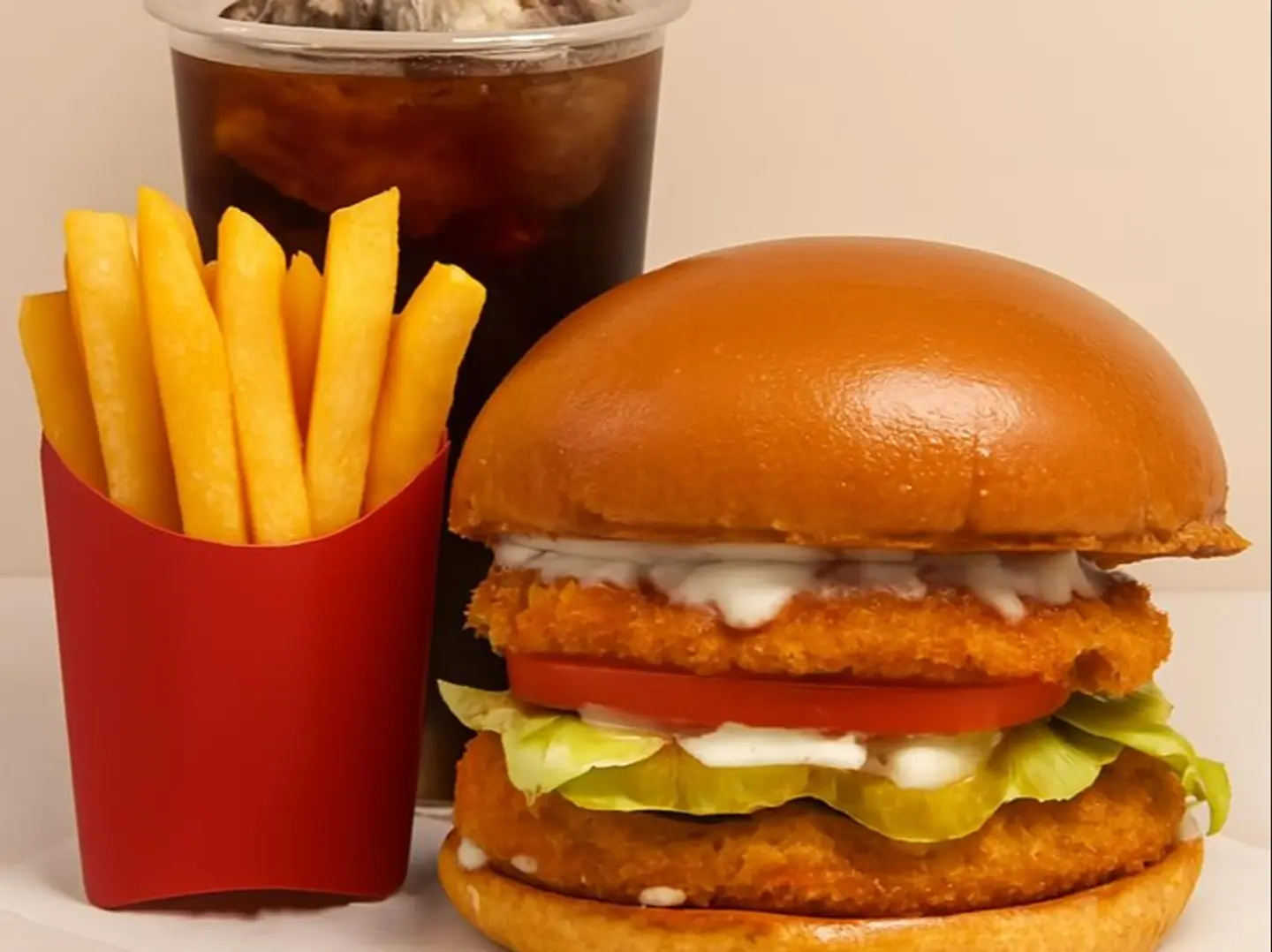 وجبة برجر دجاج