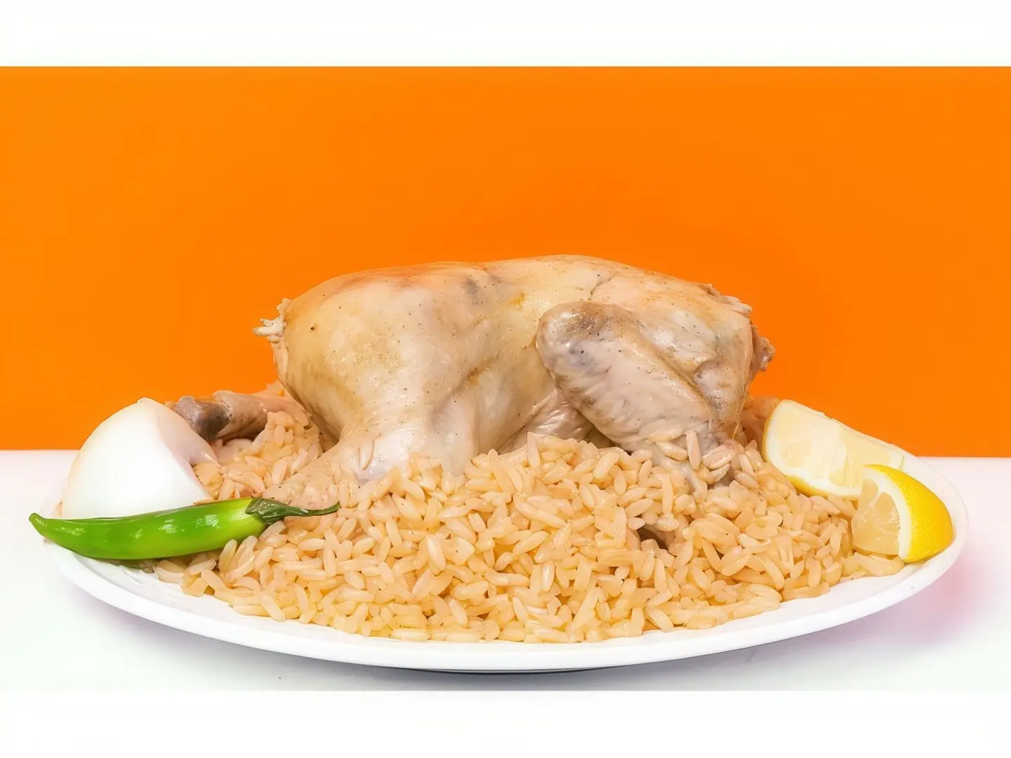 حبة دجاج مسلوق مع الأرز