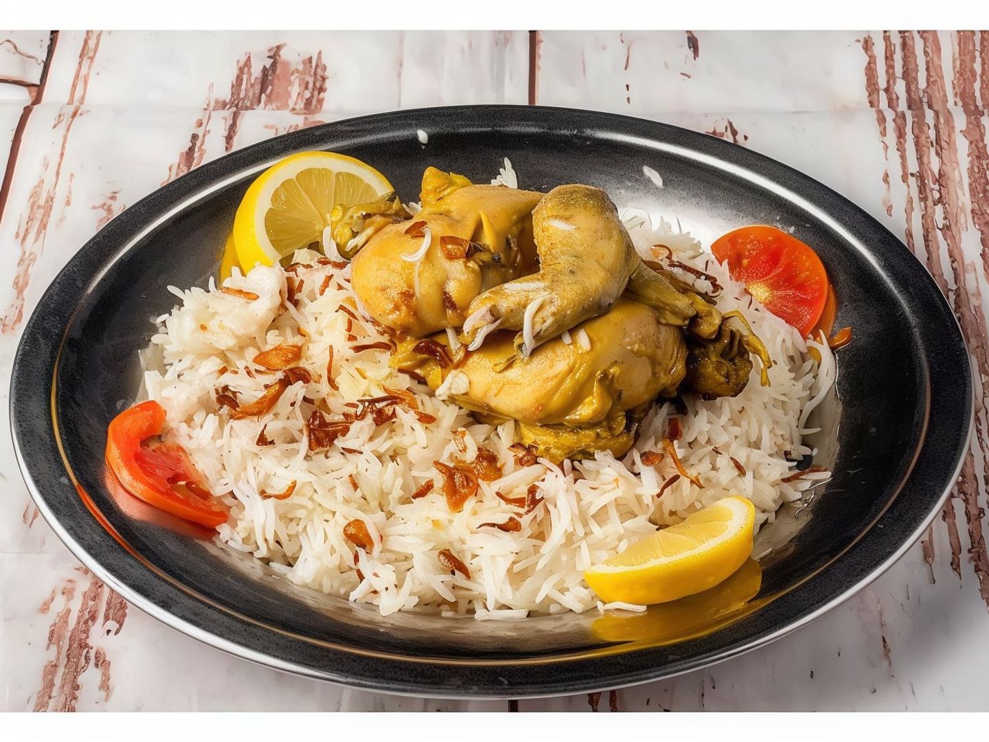 نص حبة دجاج مسلوق مع الأرز