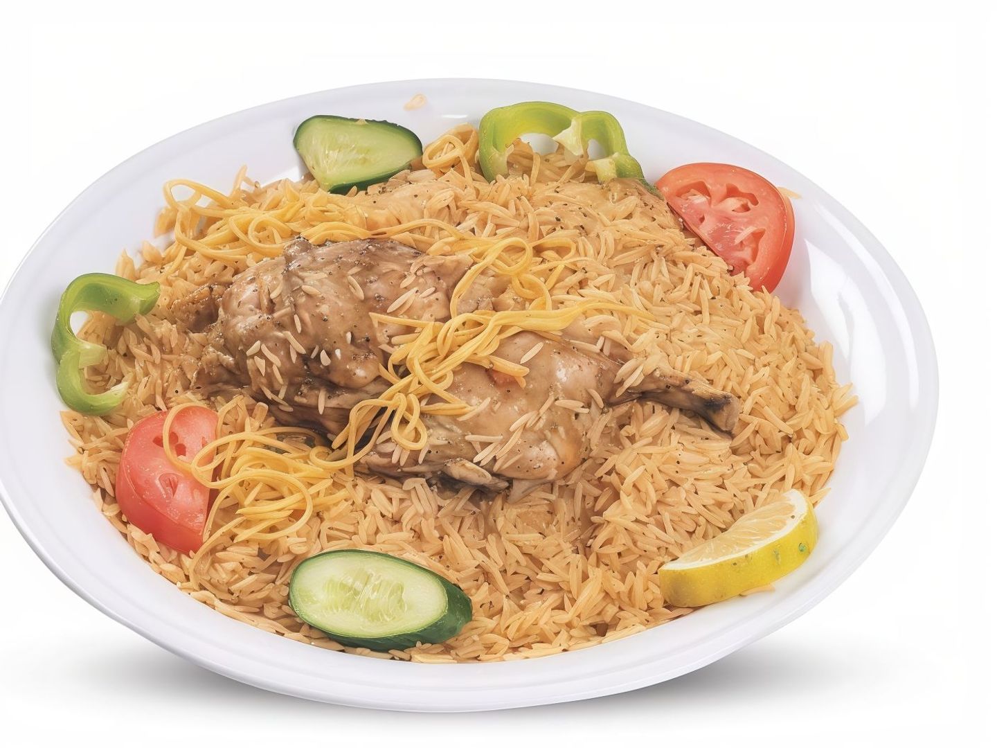حبة دجاج حنيذ مع الأرز