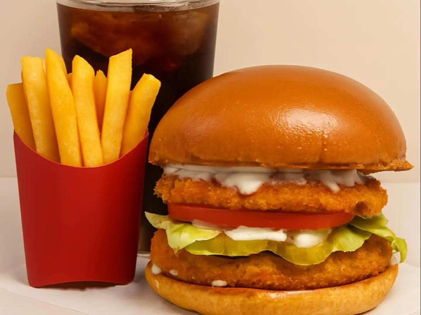 وجبة برجر دجاج