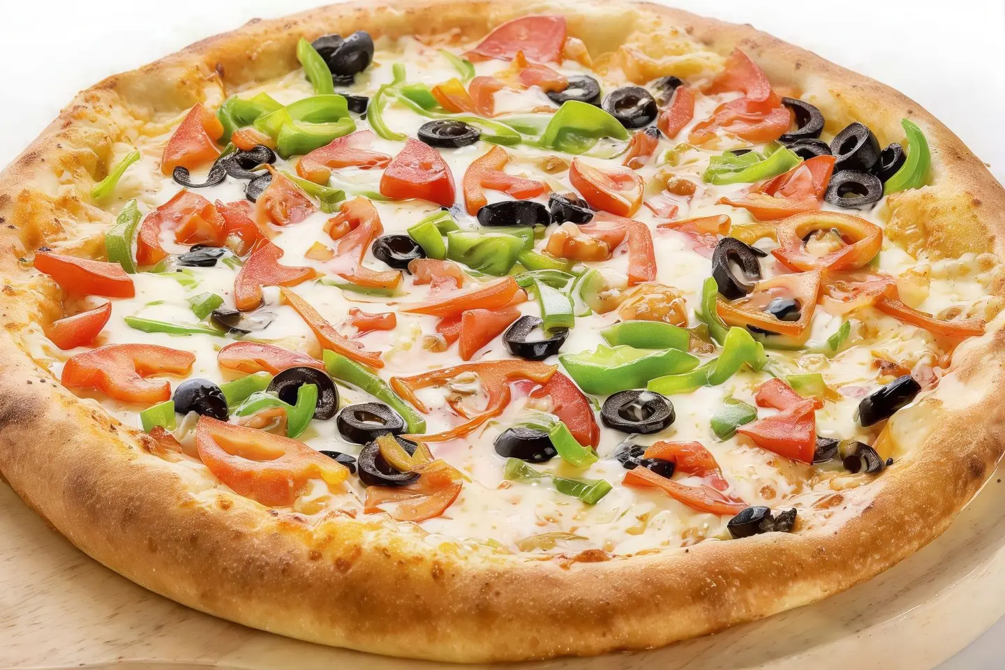 بيتزا جبن سائل مع خضار