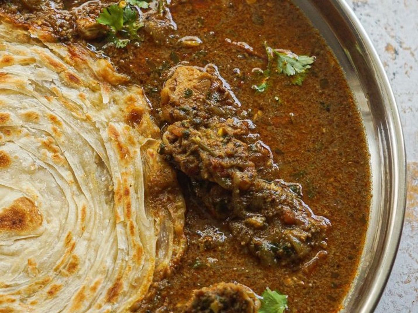 Mutton Masala Curry With 2 Porotta