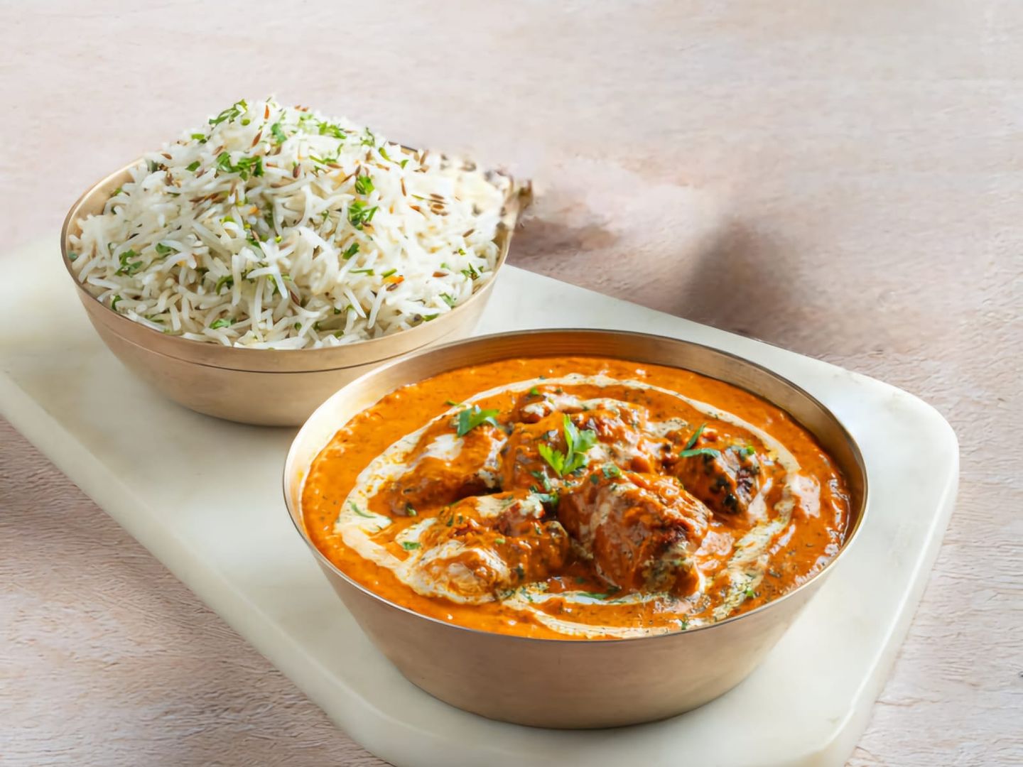 Jeera Rice With Butter Chicken Combo