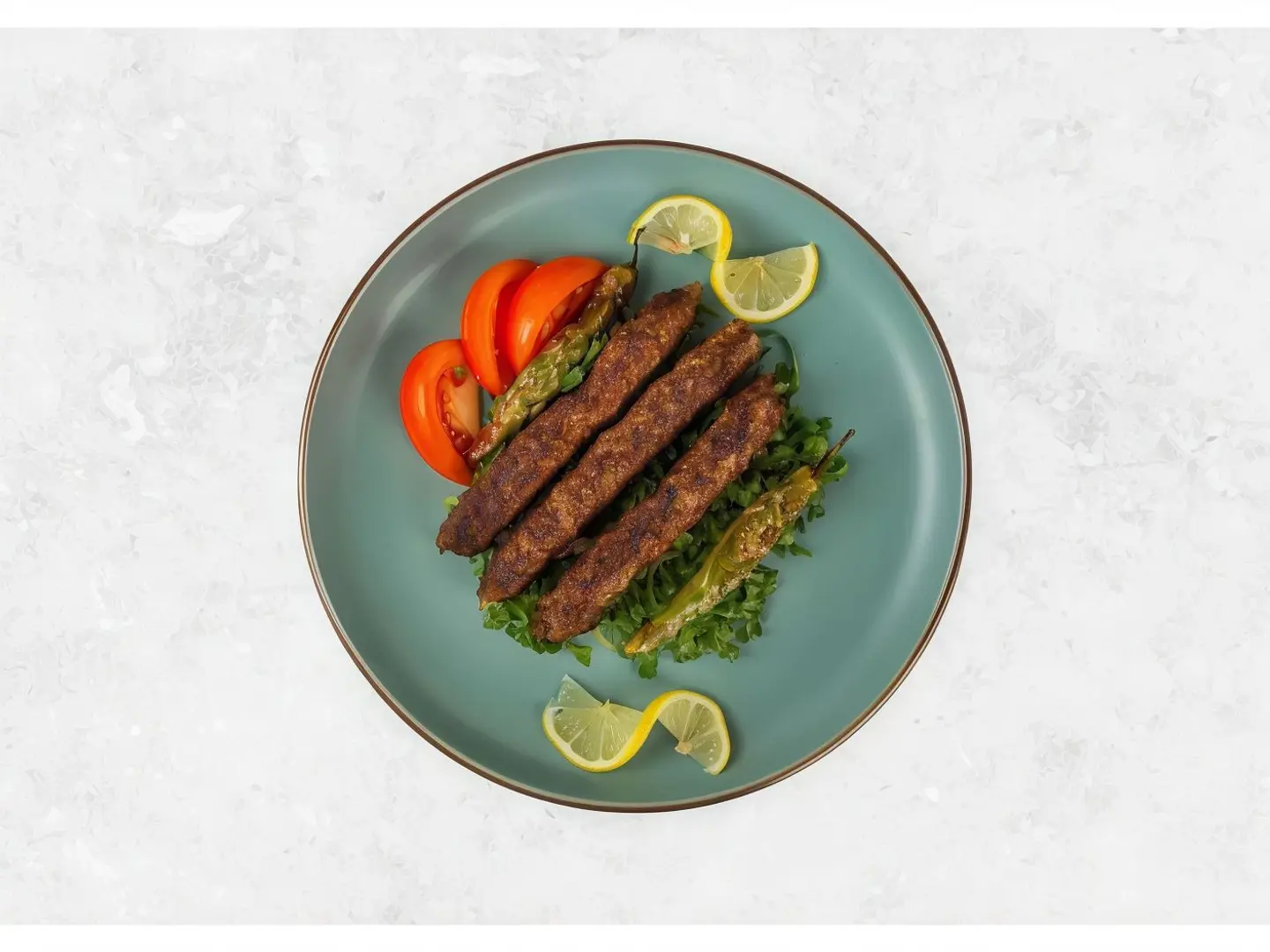 A For One Person Of Spicy Meat Kebab