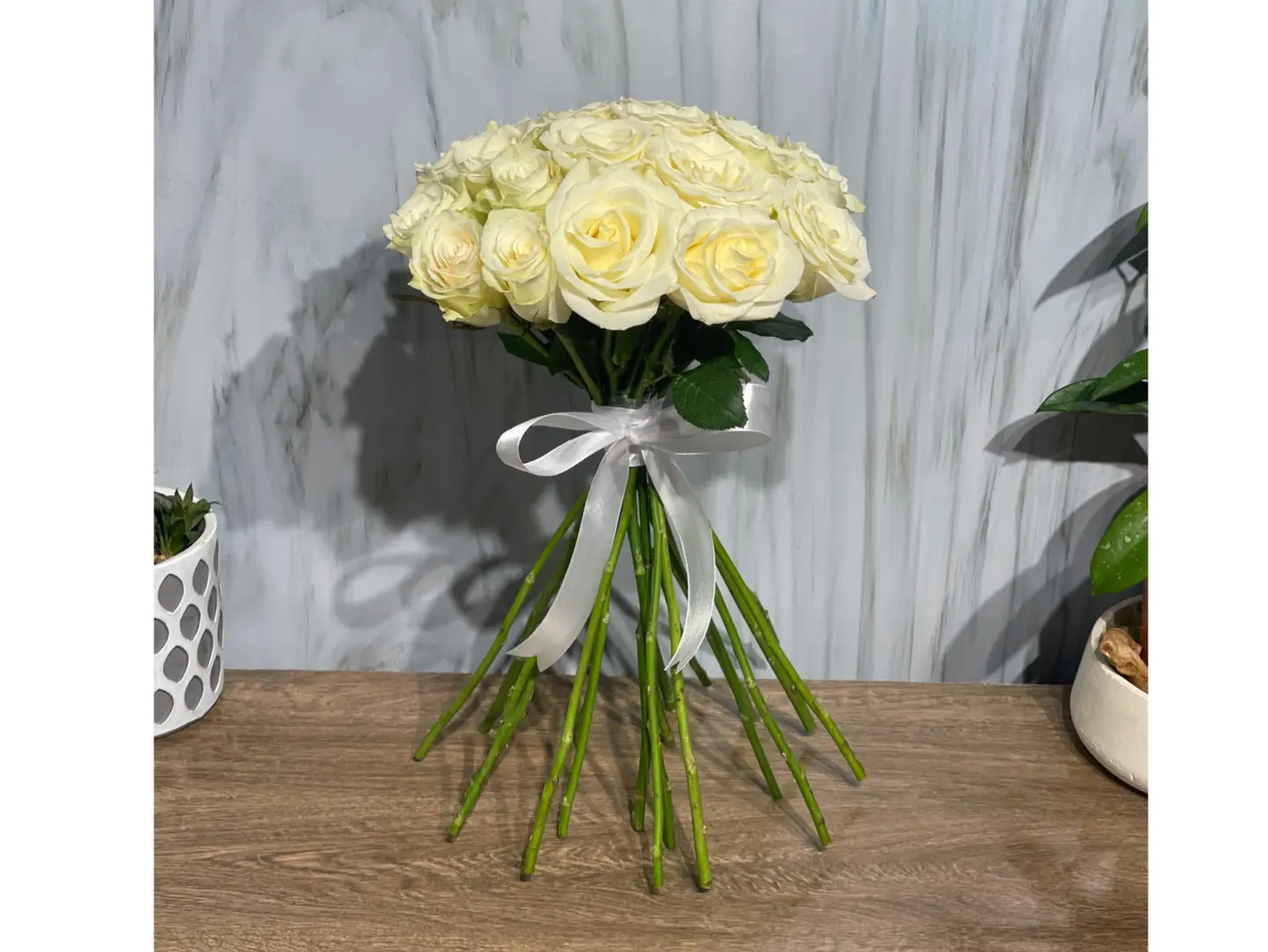 White Heart Bouquet