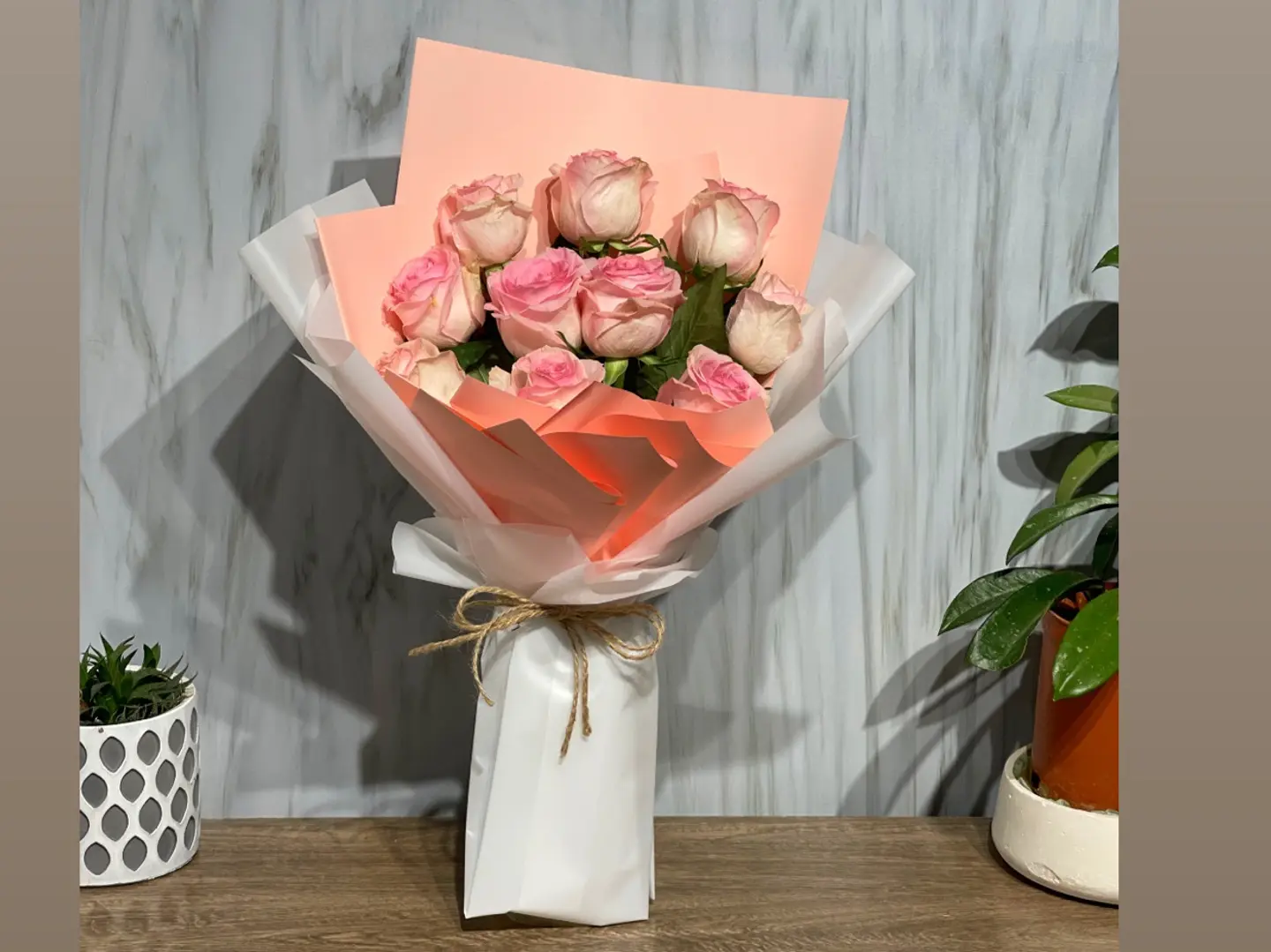 باقة الفخامه وردي