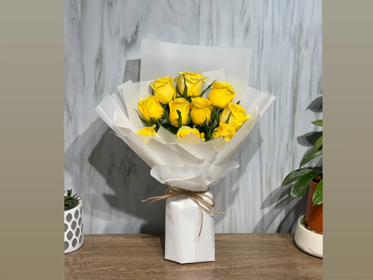 باقة الفخامه اصفر