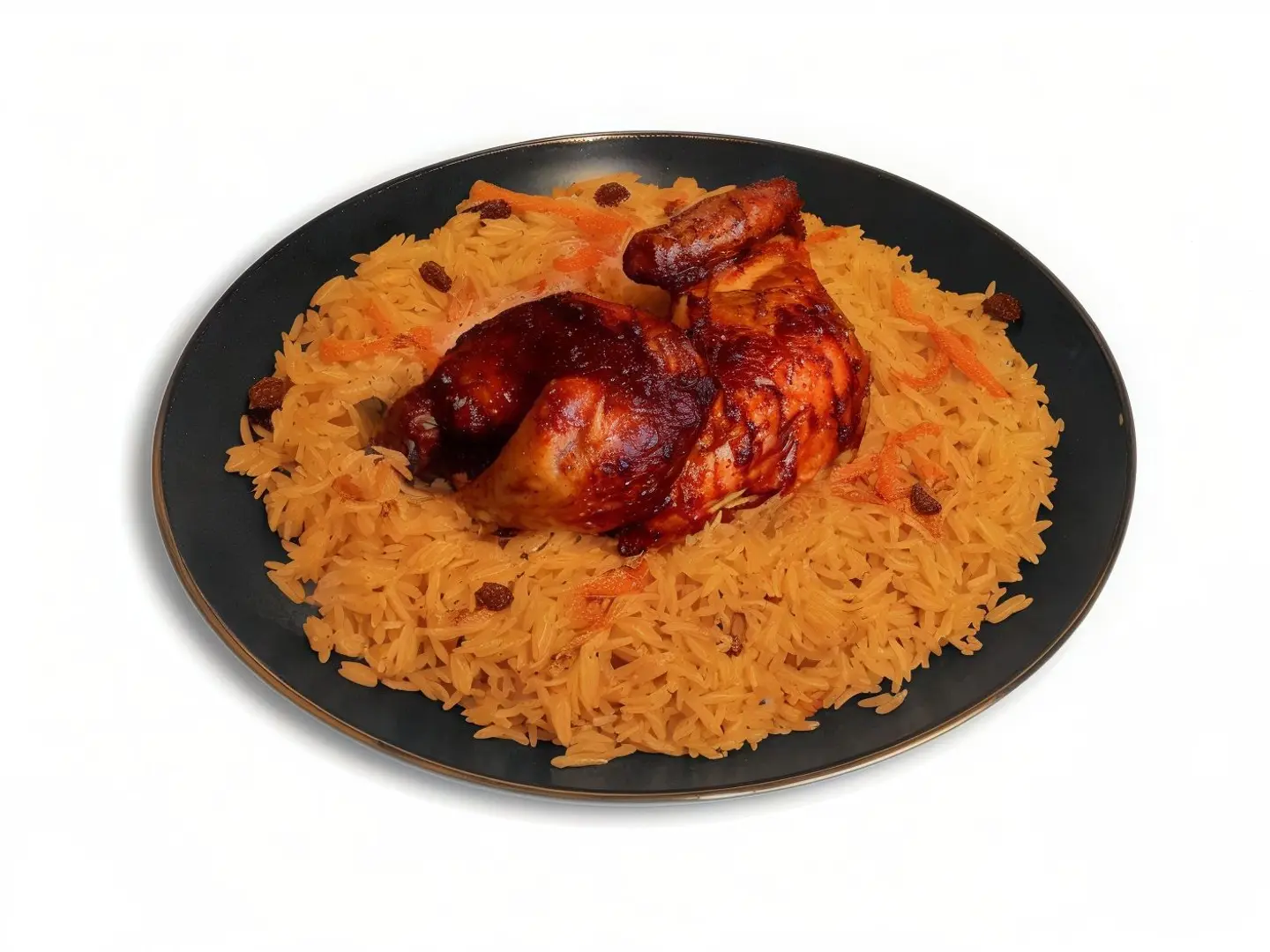 نصف شواية مع الارز