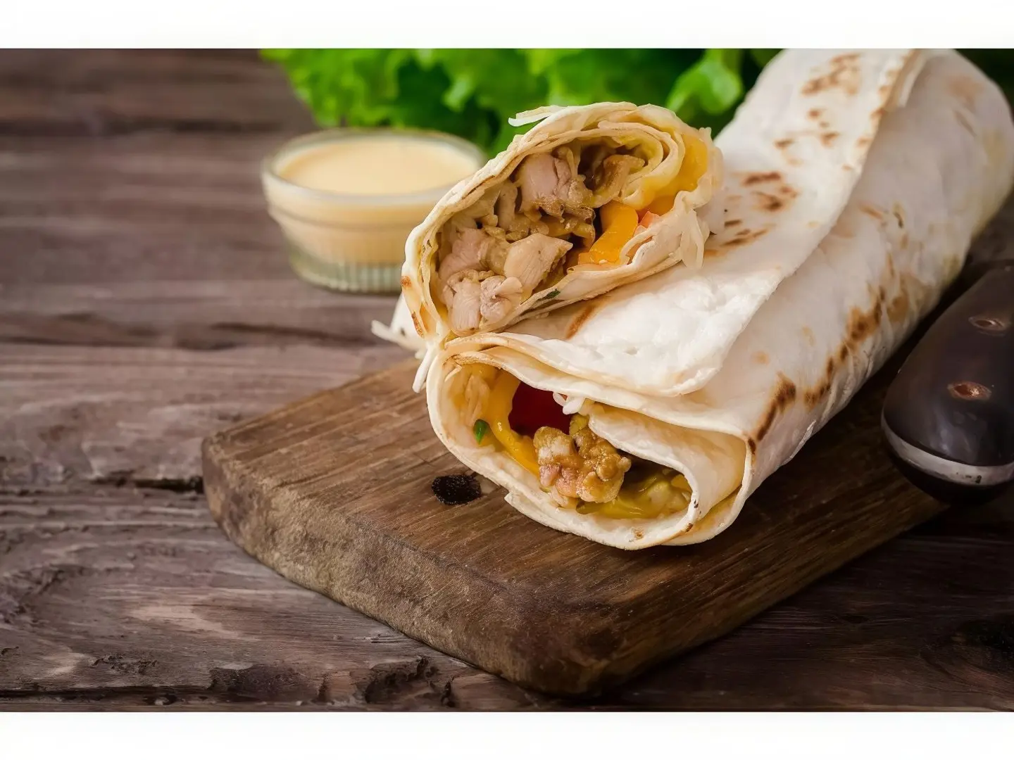 شاورما دجاج وسط