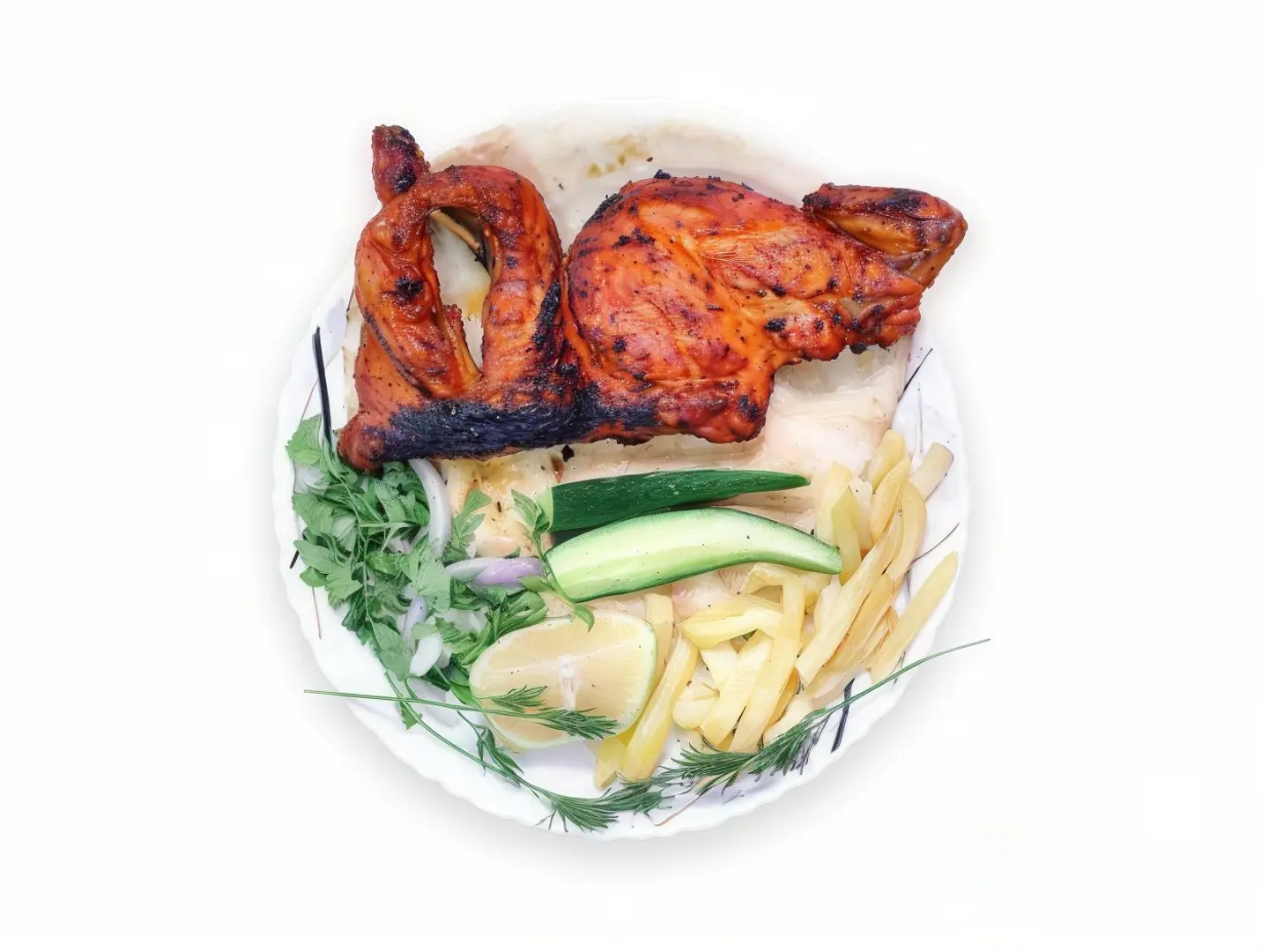 Whole Chicken On Charcoal Without Rice