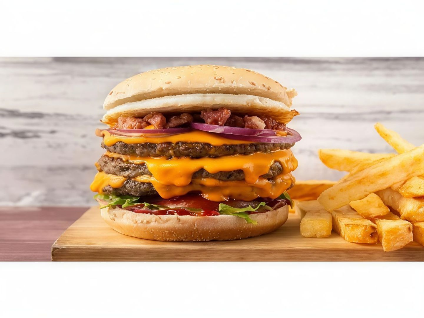 Double Beef Burger Meal